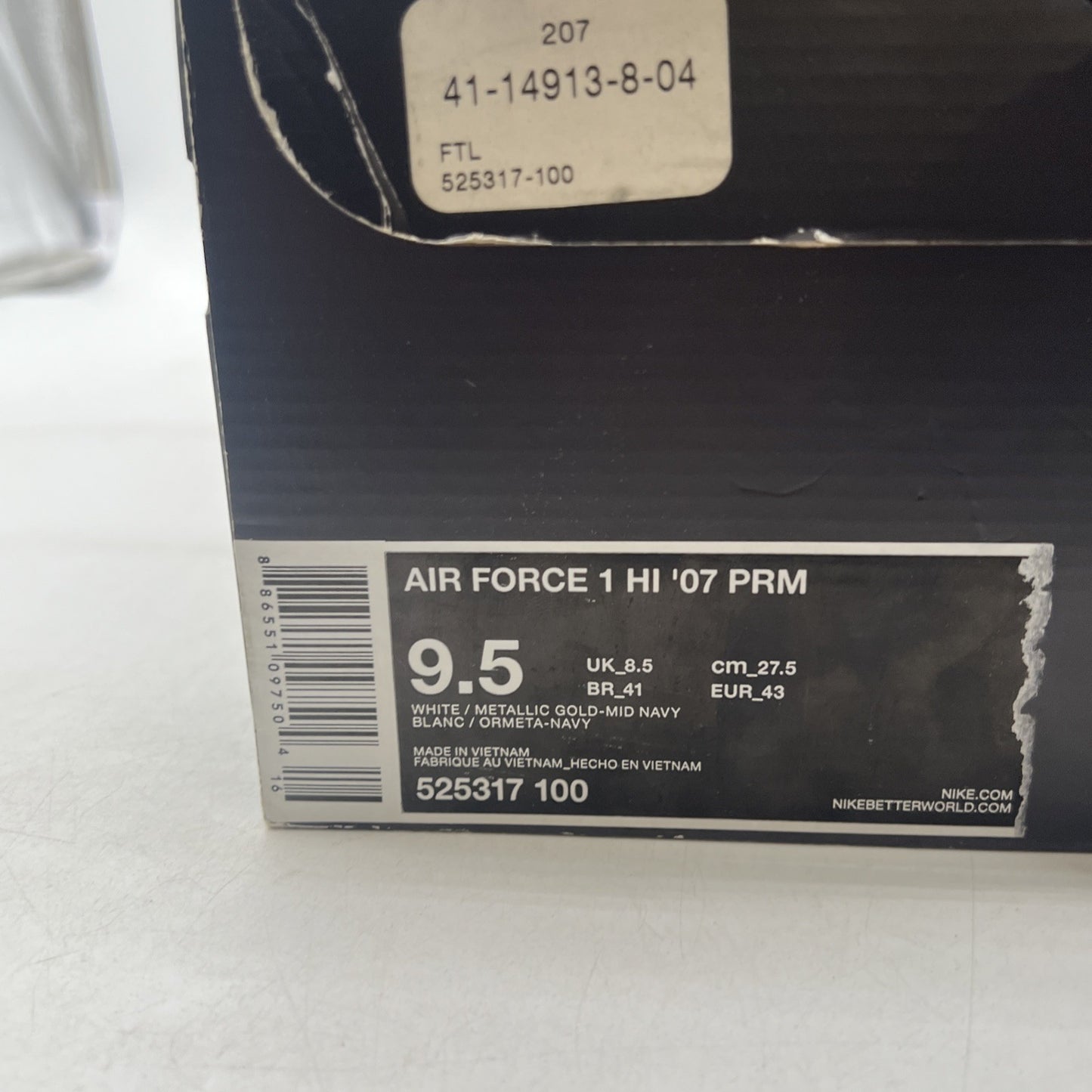 Size 9.5 - Nike Air Force 1 Premium High USA Olympic (525317-100)