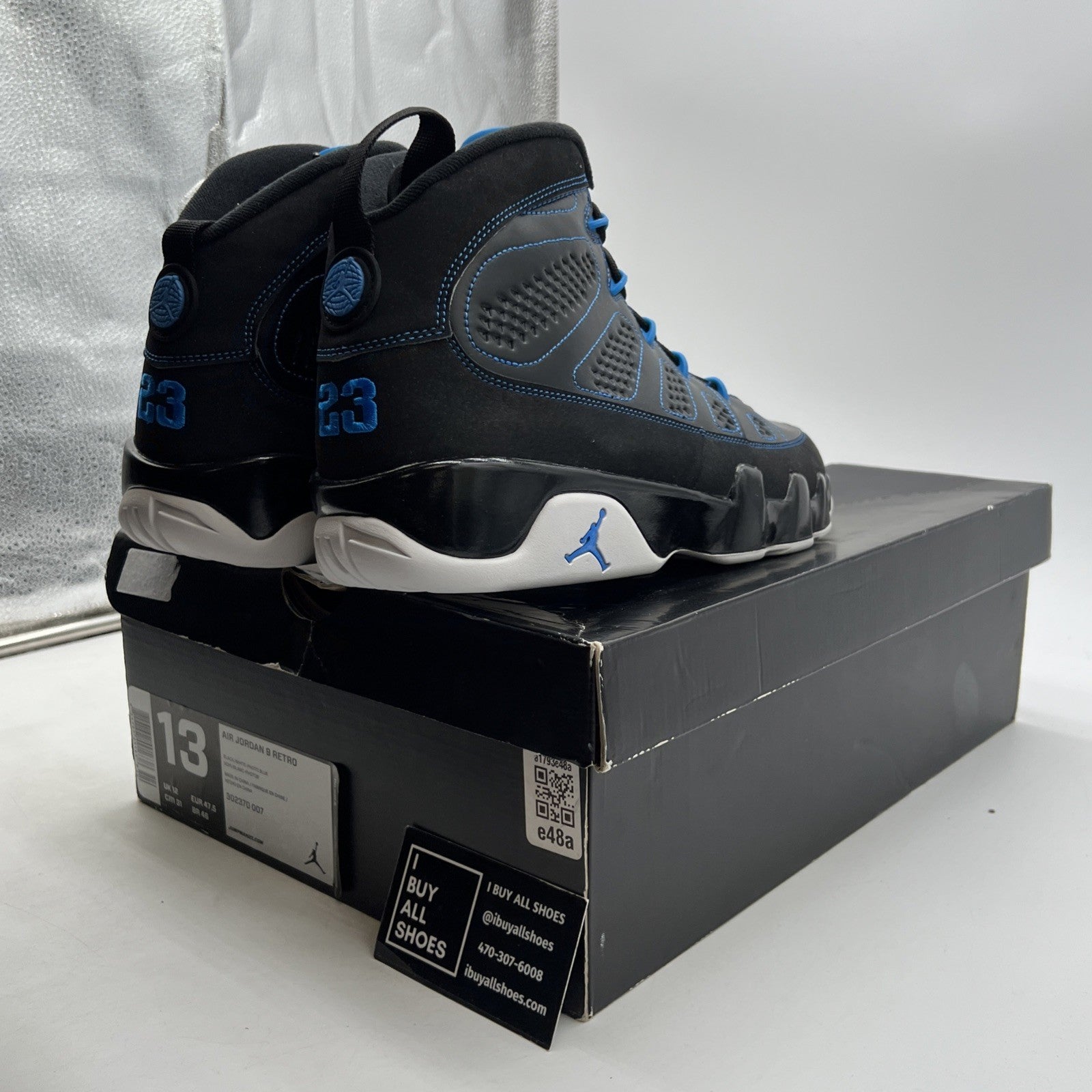 Size 13 - Air Jordan 9 Retro Photo Blue (302370-007)