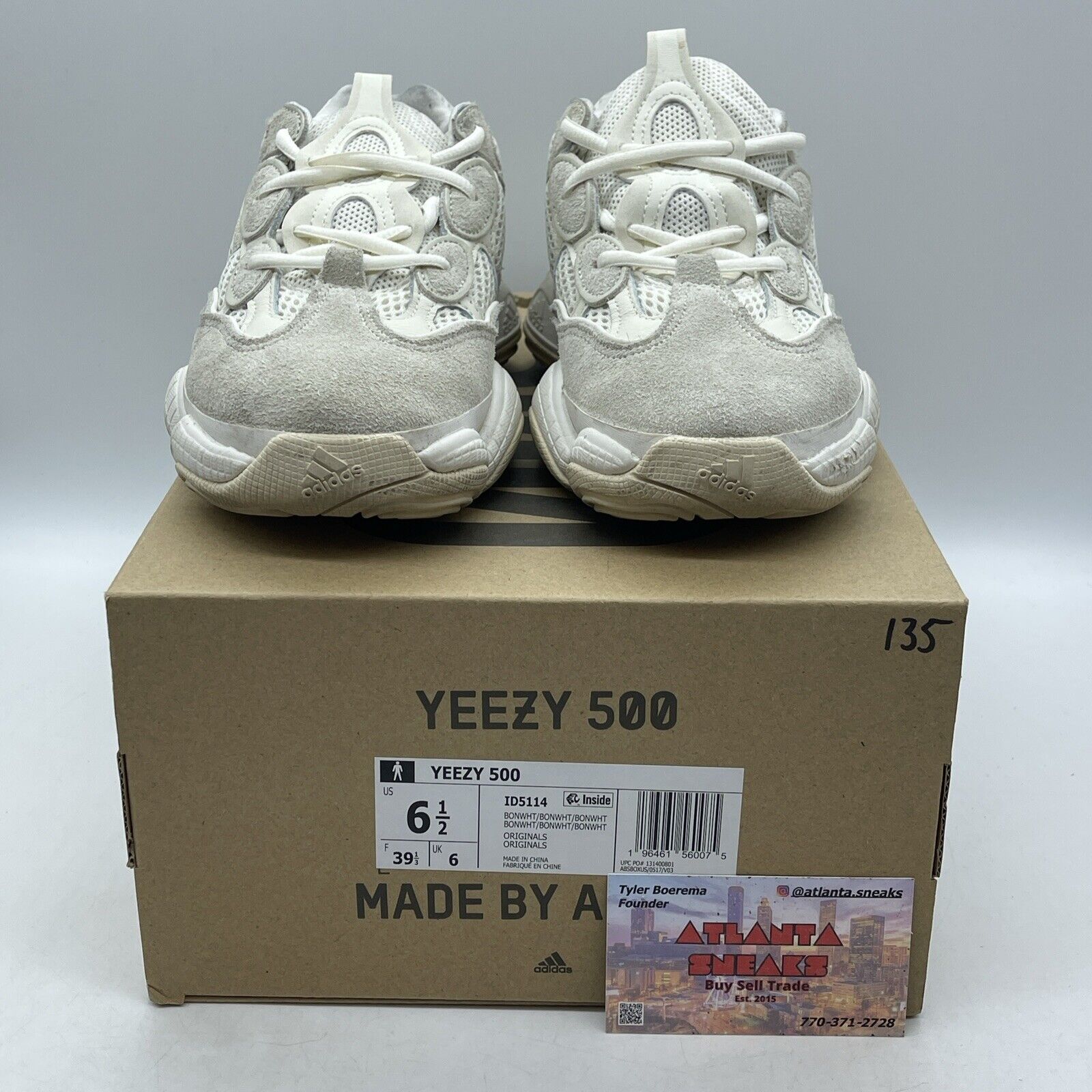 Size 6.5 - Adidas Yeezy 50” Bone White  Tan White Suede (ID5114)