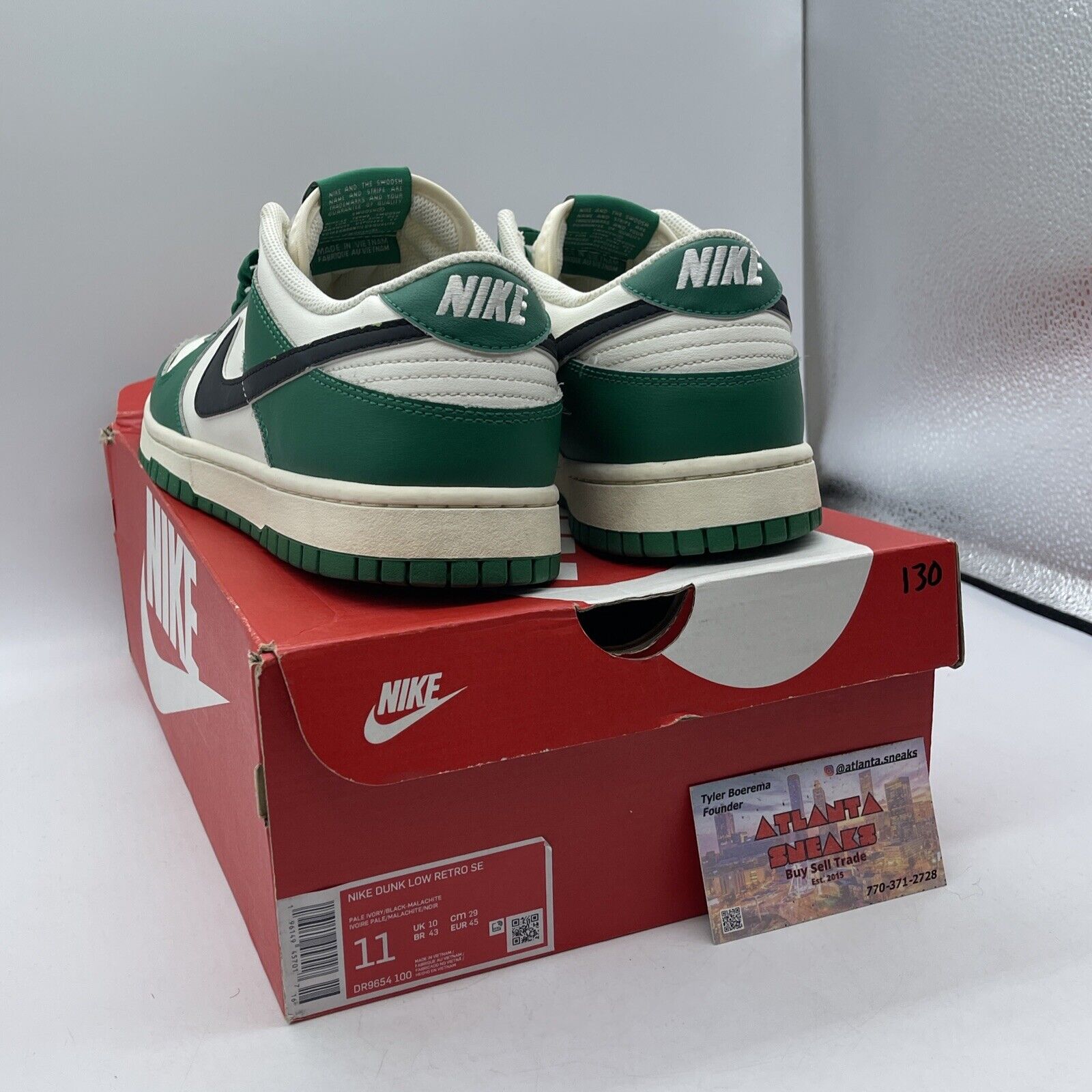 Size 11 - Nike Dunk Low SE Lottery Pack - Malachite Black Leather (DR9654-100)