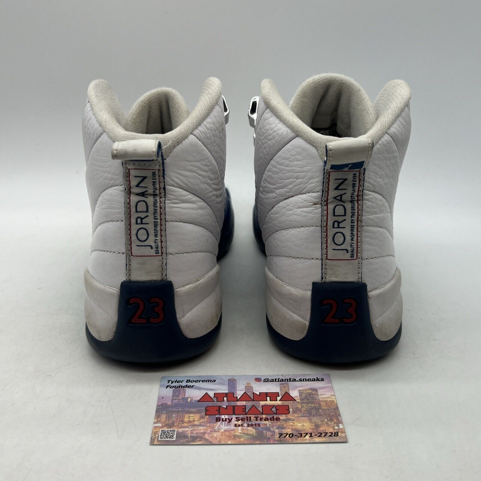 Size 6.5Y (GS) - Jordan 12 Retro 2016 Mid French Blue White Leather (153265-113)