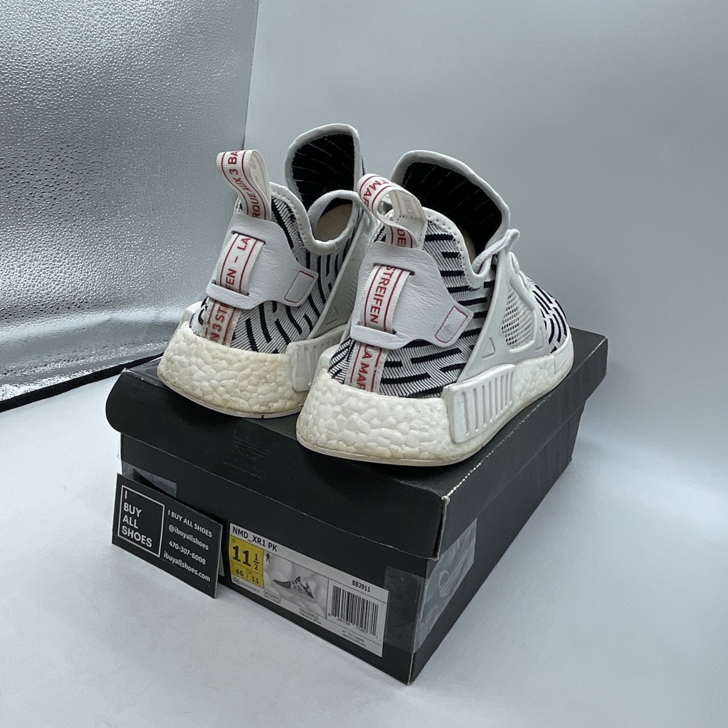 Size 11.5 - Adidas NMD_XR1 PK Zebra (BB2911)