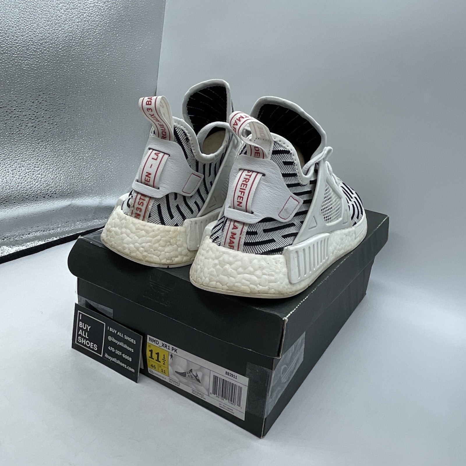 Size 11.5 - Adidas NMD_XR1 PK Zebra (BB2911)