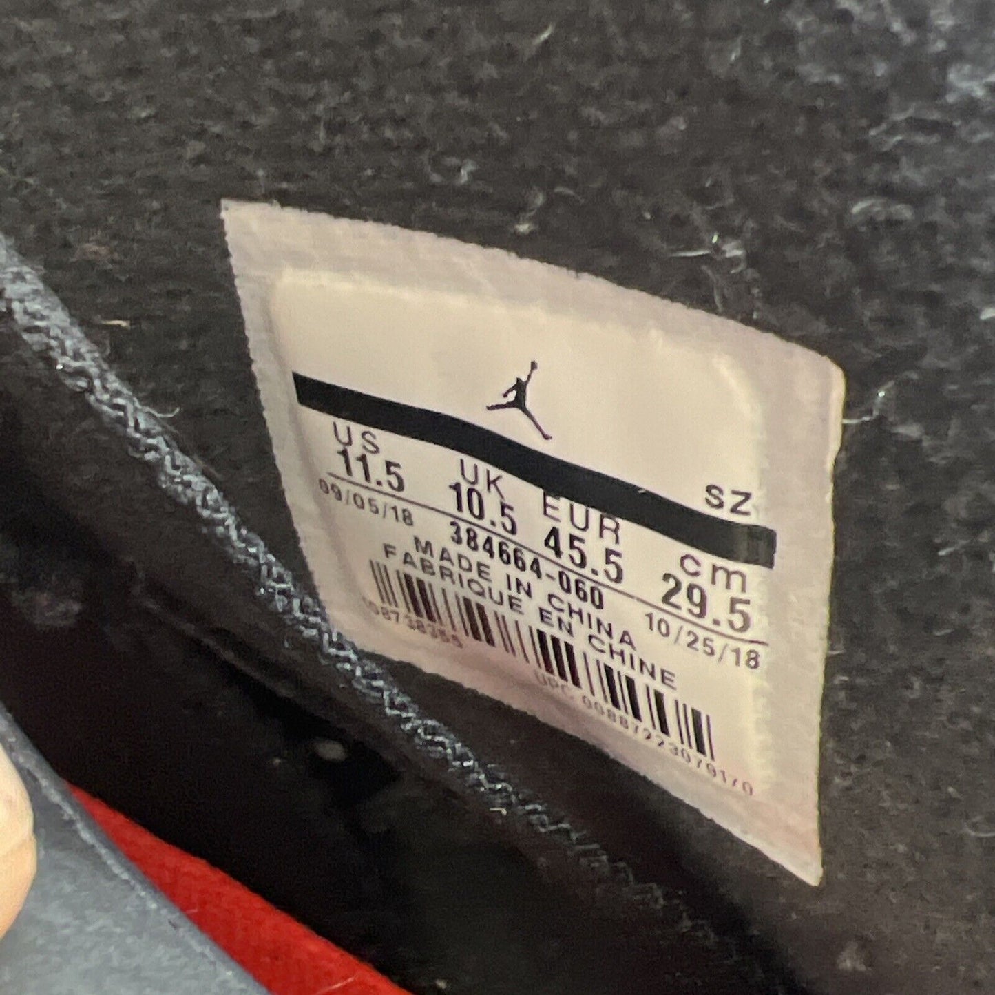Size 11.5 - Jordan 6 Retro Mid Infrared Black Red Suede (384664-060)