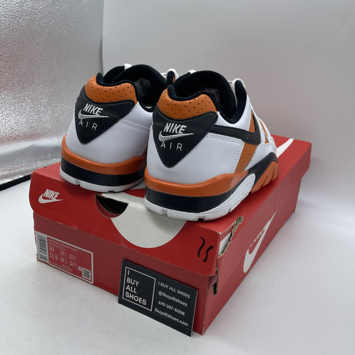 Size 10 - Air Cross Trainer 3 Low Starfish White Orange Leather (FJ4415-100)