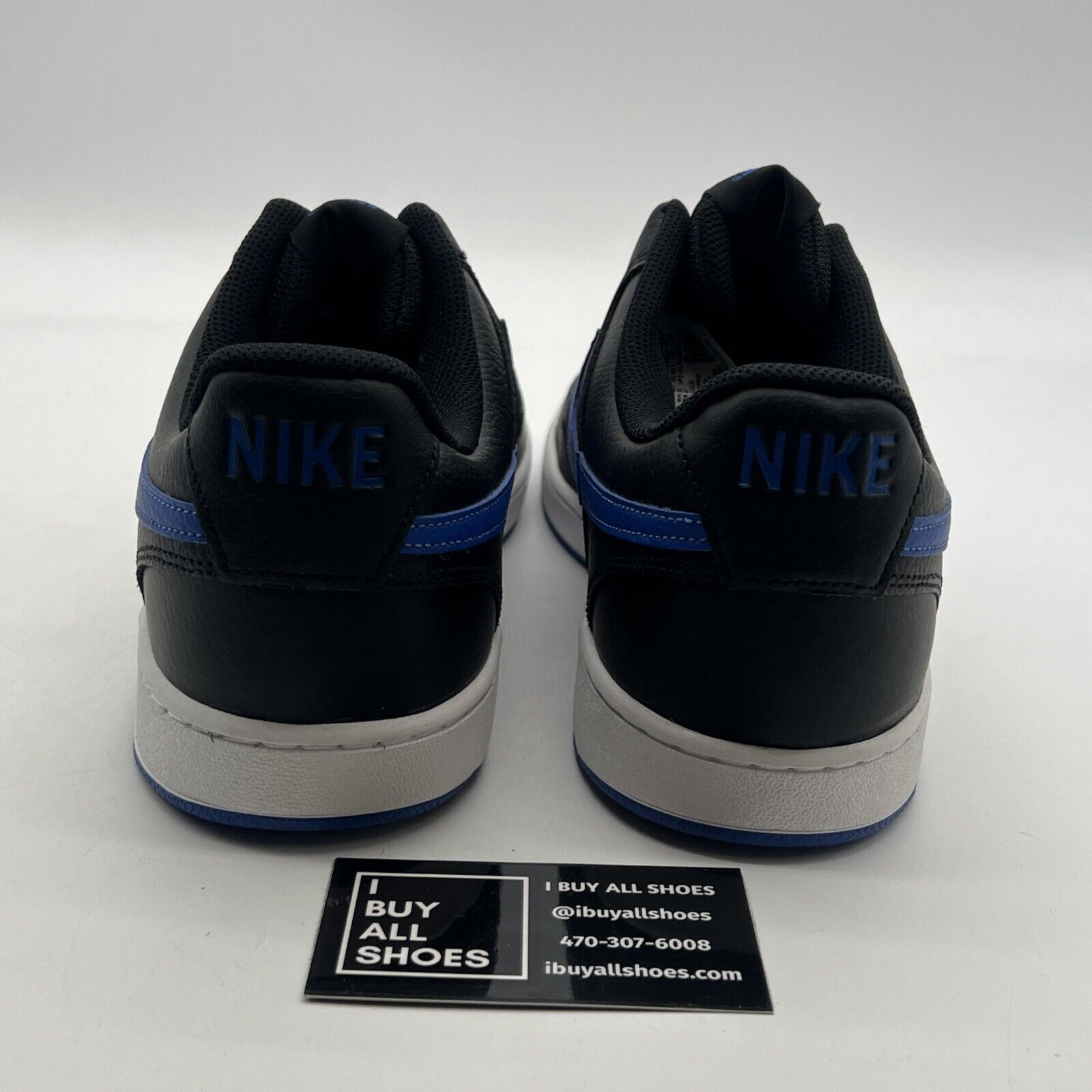 Size 14 - Nike Court Vision Low Black Game Royal (DM8681-001)