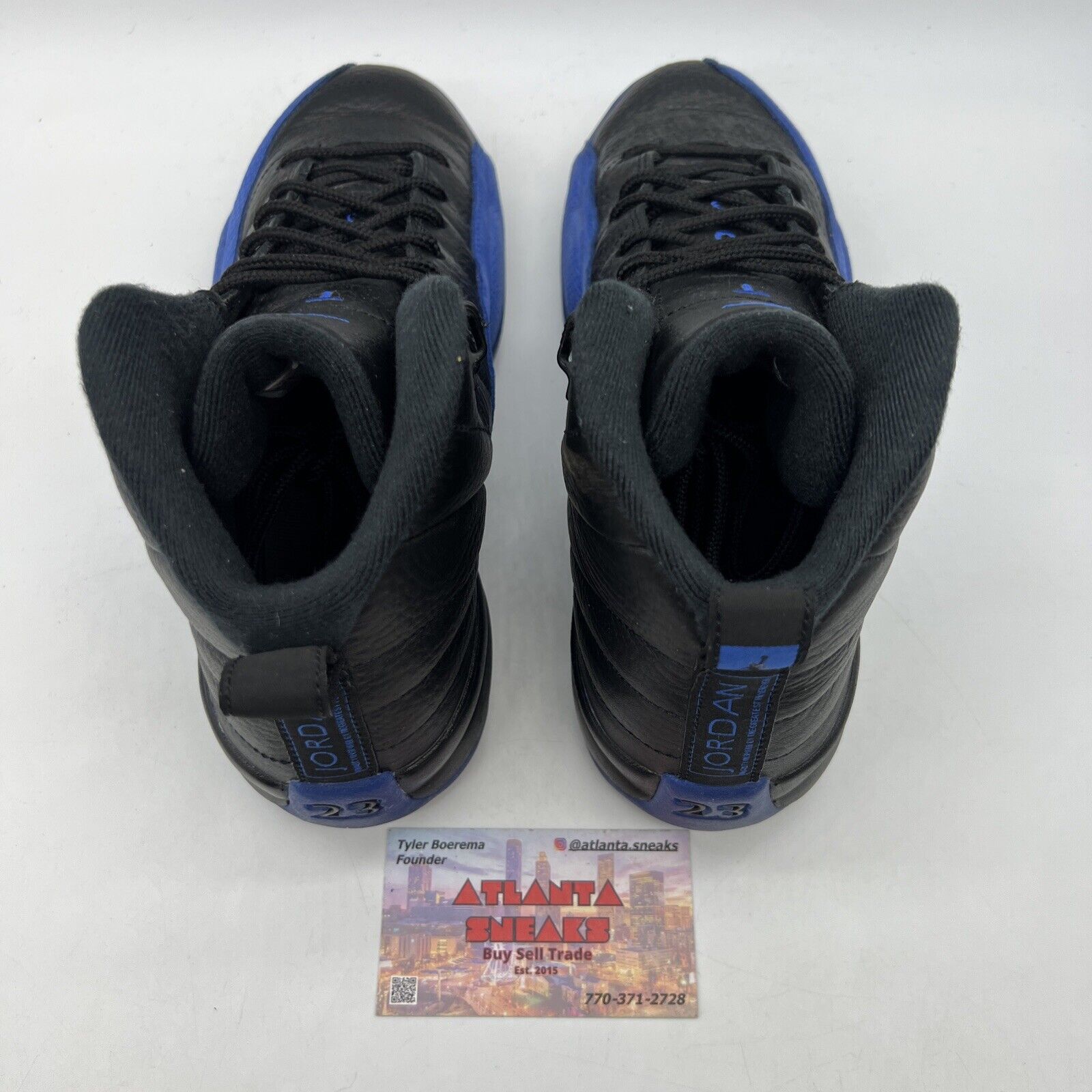 Size 6.5 - Air Jordan 12 Retro Game Royal Black Blue Leather (153265-014)