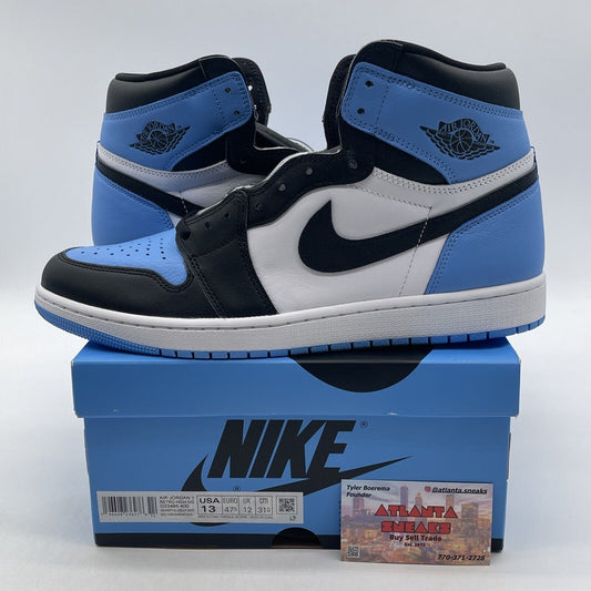 Size 13 - Jordan 1 Retro OG High UNC Toe Blue Black White Leather (DZ5485-400)