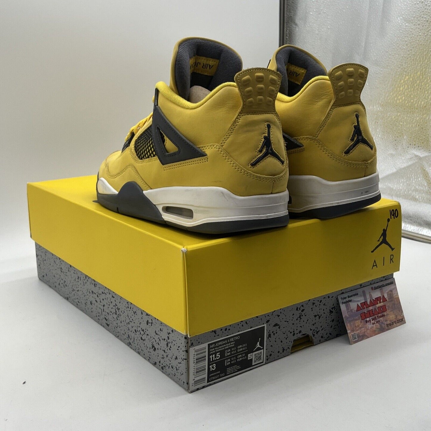 Size 11.5 - Jordan 4 Retro Mid Lightning White Grey Suede (CT8527-700)