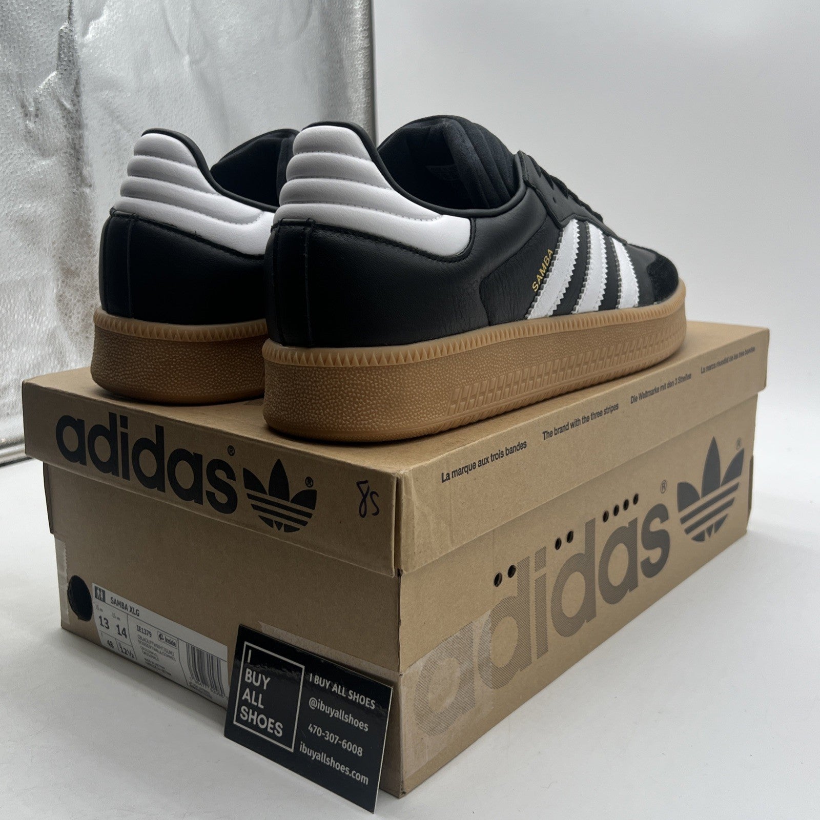 Size 13 - adidas Samba XLG Black White Gum (IE1379)