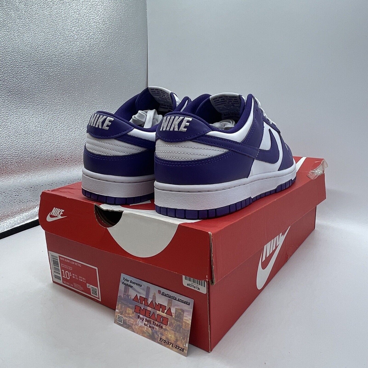 Size 10.5 - Nike Dunk Low Retro Court Purple 2022 White Leather (DD1391-104)