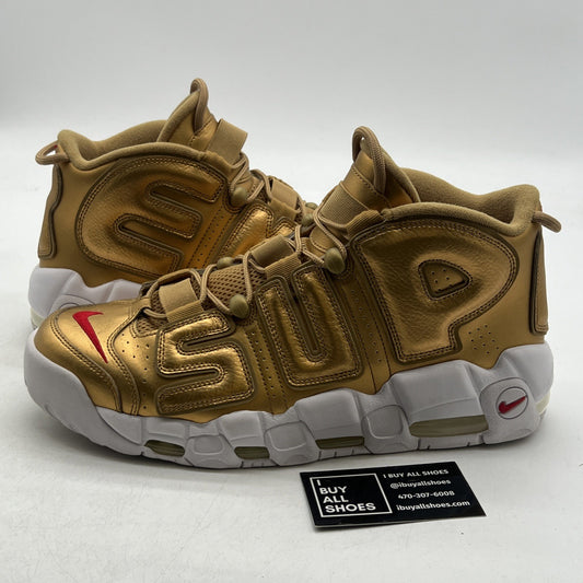 Size 11.5 - Nike Air More Uptempo x Supreme Suptempo Gold (902290-700) Sample