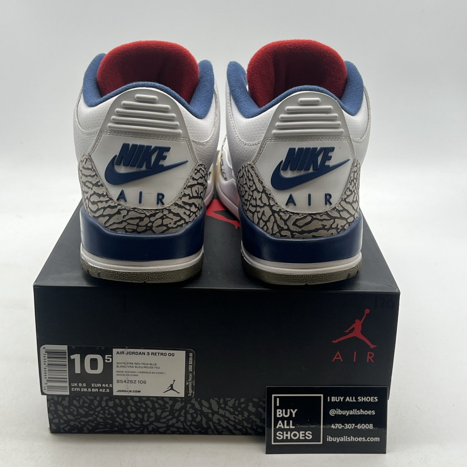 Size 10.5 - Air Jordan 3 Retro OG Mid True Blue (854262-106)