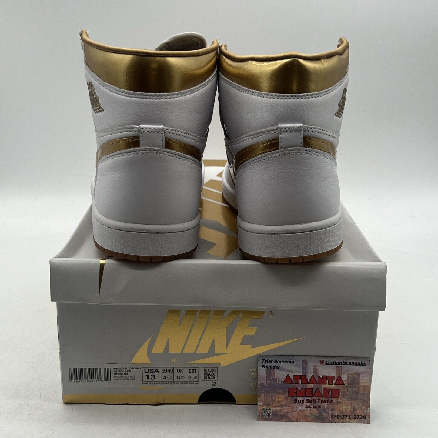 Size 13 - Air Jordan 1 Retro OG High Metallic Gold W Leather (FD2596-107)