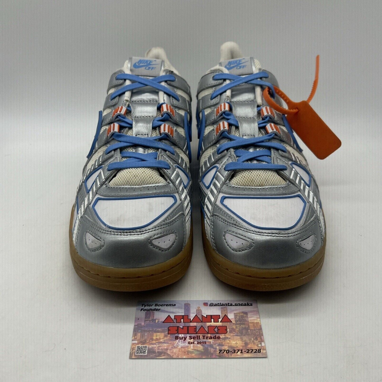 Size 12 - Nike Off-White x Air Rubber Dunk University Blue White (CU6015-100)