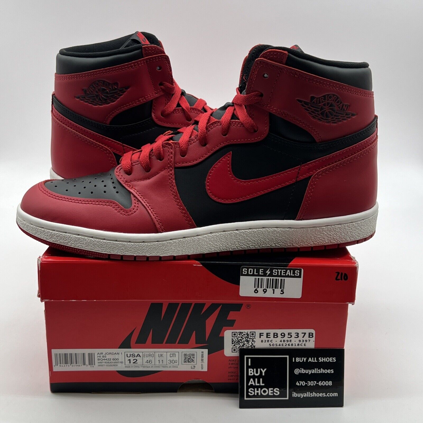 Size 12 - Jordan 1 Retro High 85 Varsity Red 2020 (BQ4422-600)