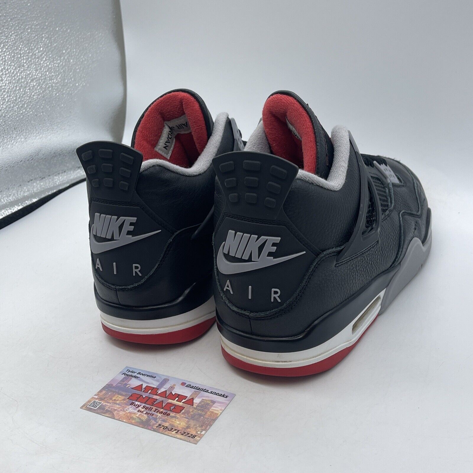 Size 13 - Air Jordan 4 Retro Bred Reimagined Black Red Black Grey (FV5029-006)