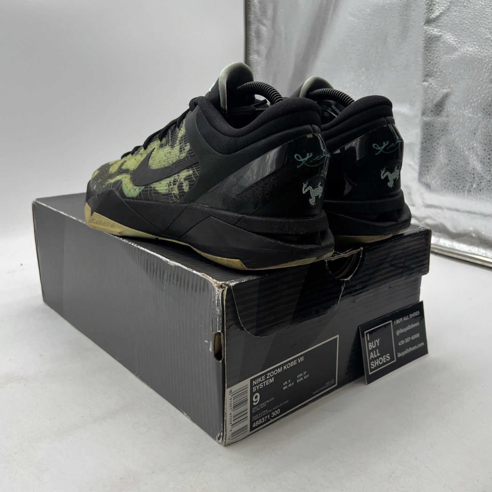 Size 9 - Nike Zoom Kobe 7 System Mint Poison Dart Frog (488371-300)