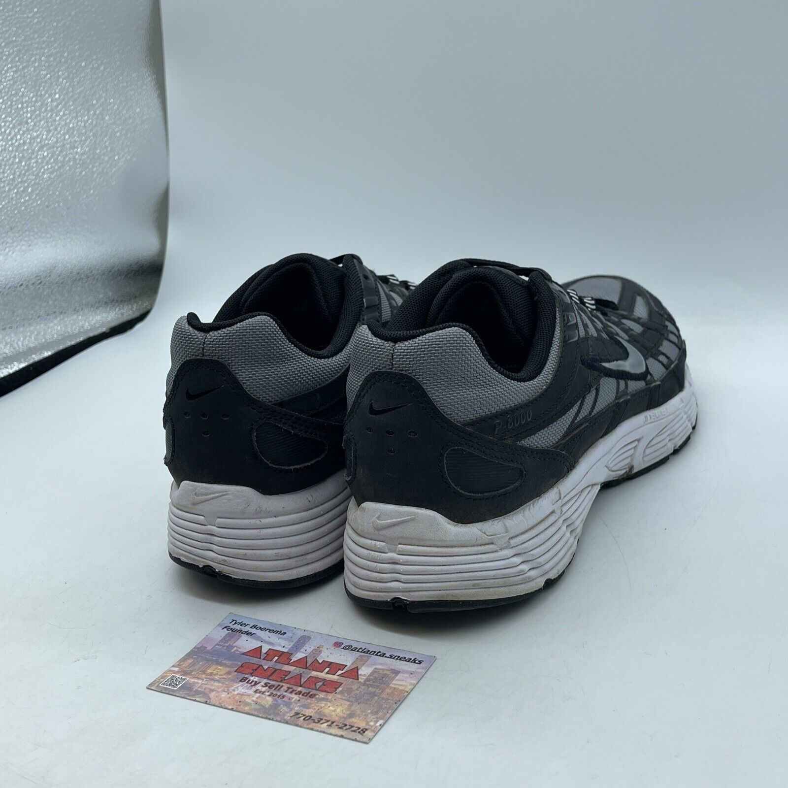 Size 8 - Nike P-6000 Cool Grey Black White Suede Leather (CD6404-003)