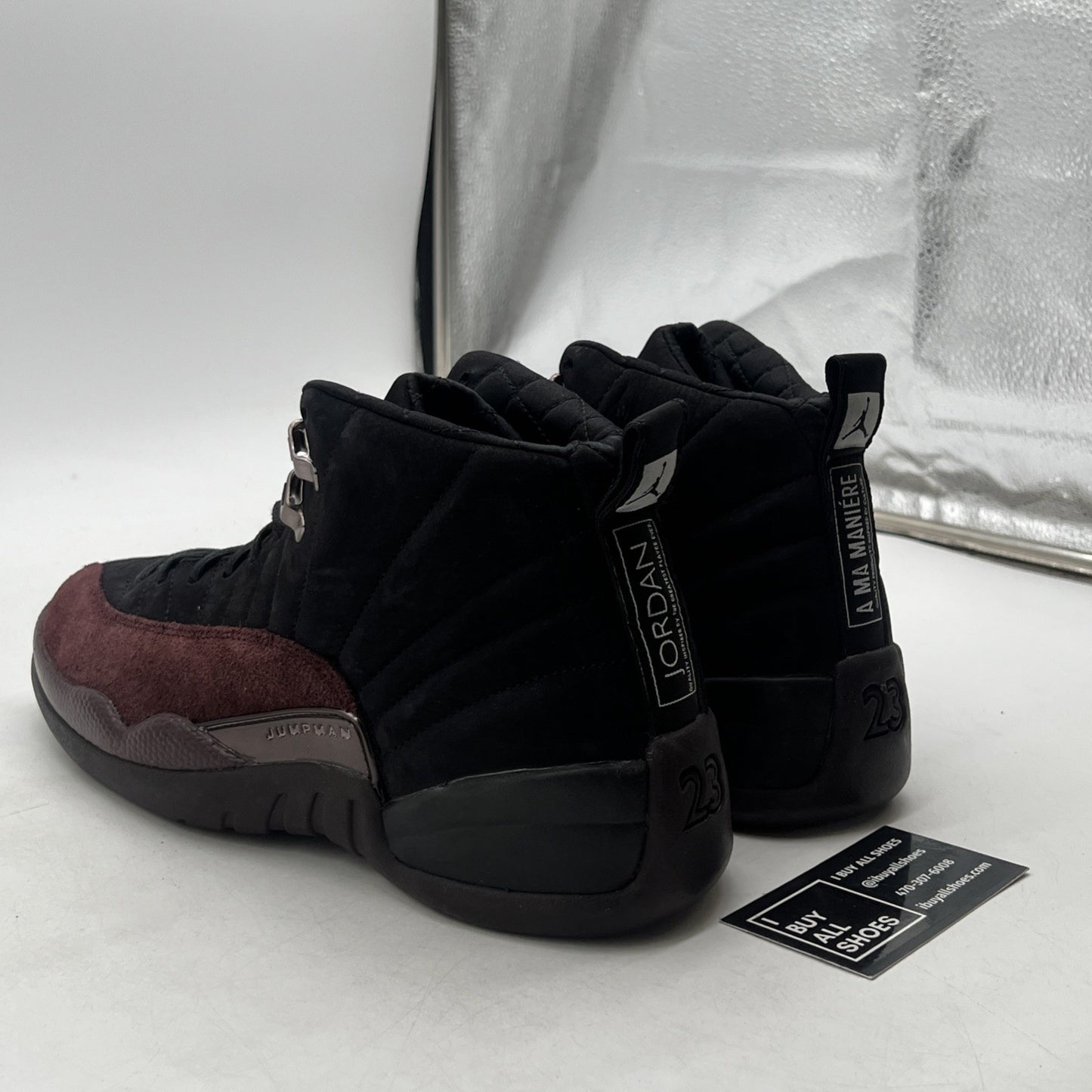 Size 11.5 - Air Jordan 12 Retro SP x A Ma Maniere Mid Black W (DV7989-001)