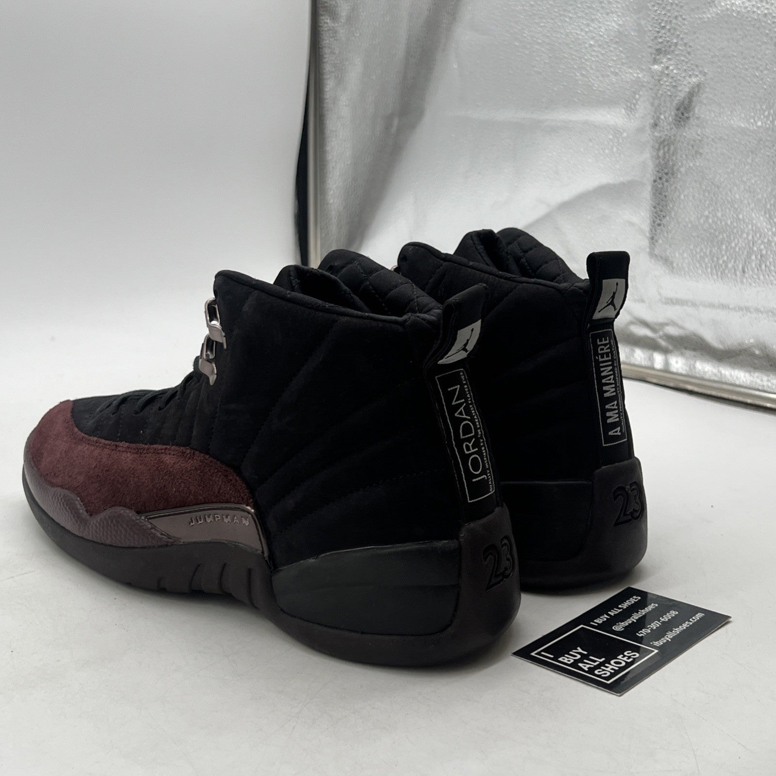 Size 11.5 - Air Jordan 12 Retro SP x A Ma Maniere Mid Black W (DV7989-001)