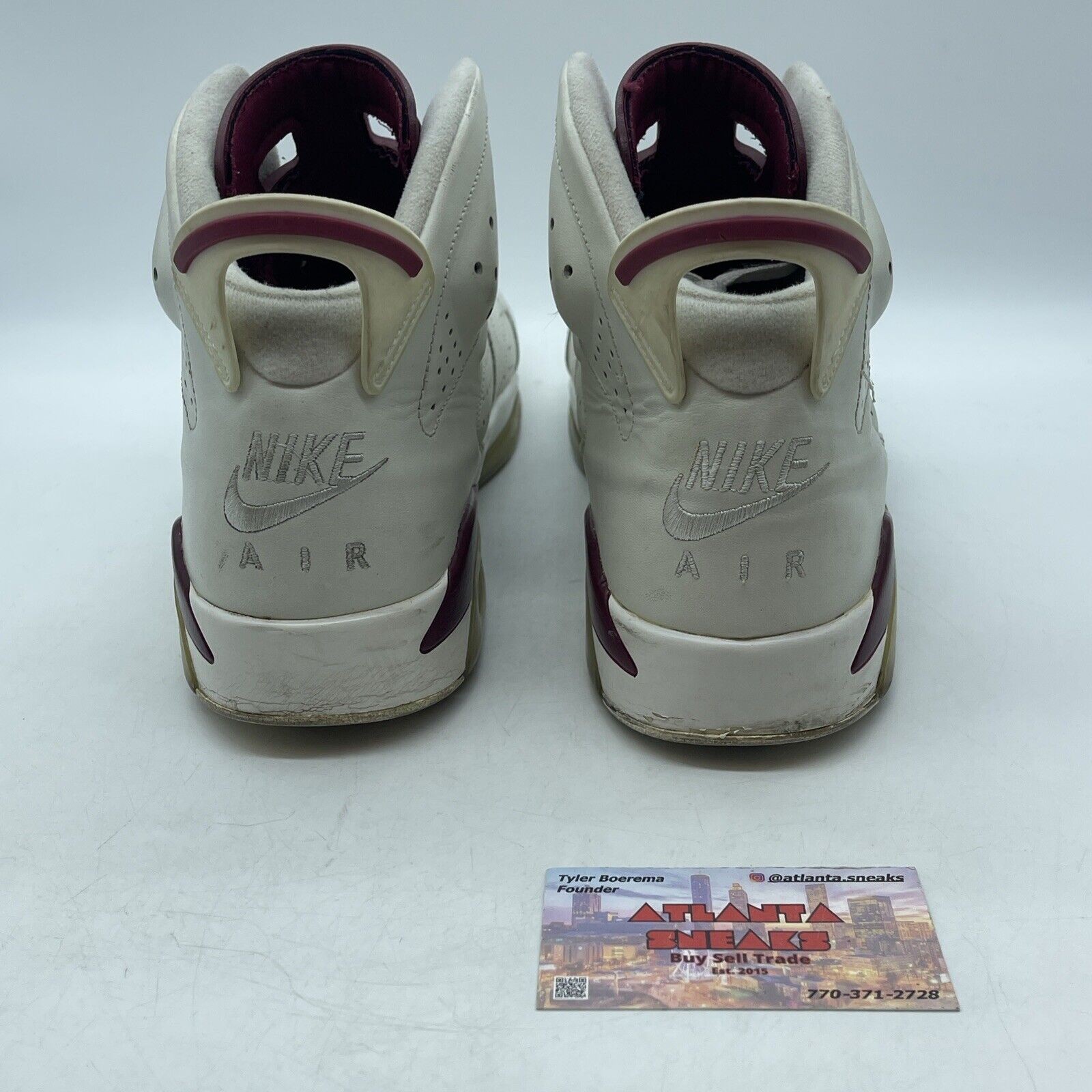 Size 11 - Air Jordan 6 Retro 2015 Maroon Tan Leather (384664-116)