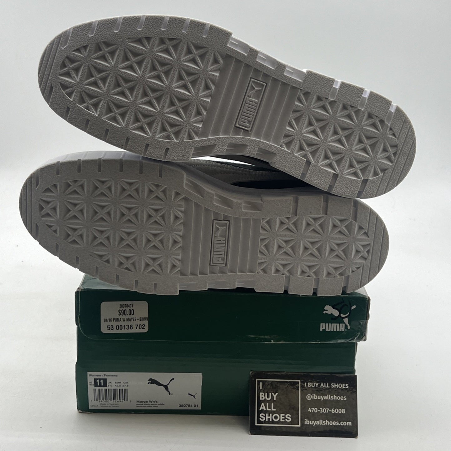 Size 11 - PUMA Mayze Black White W (380784-01)