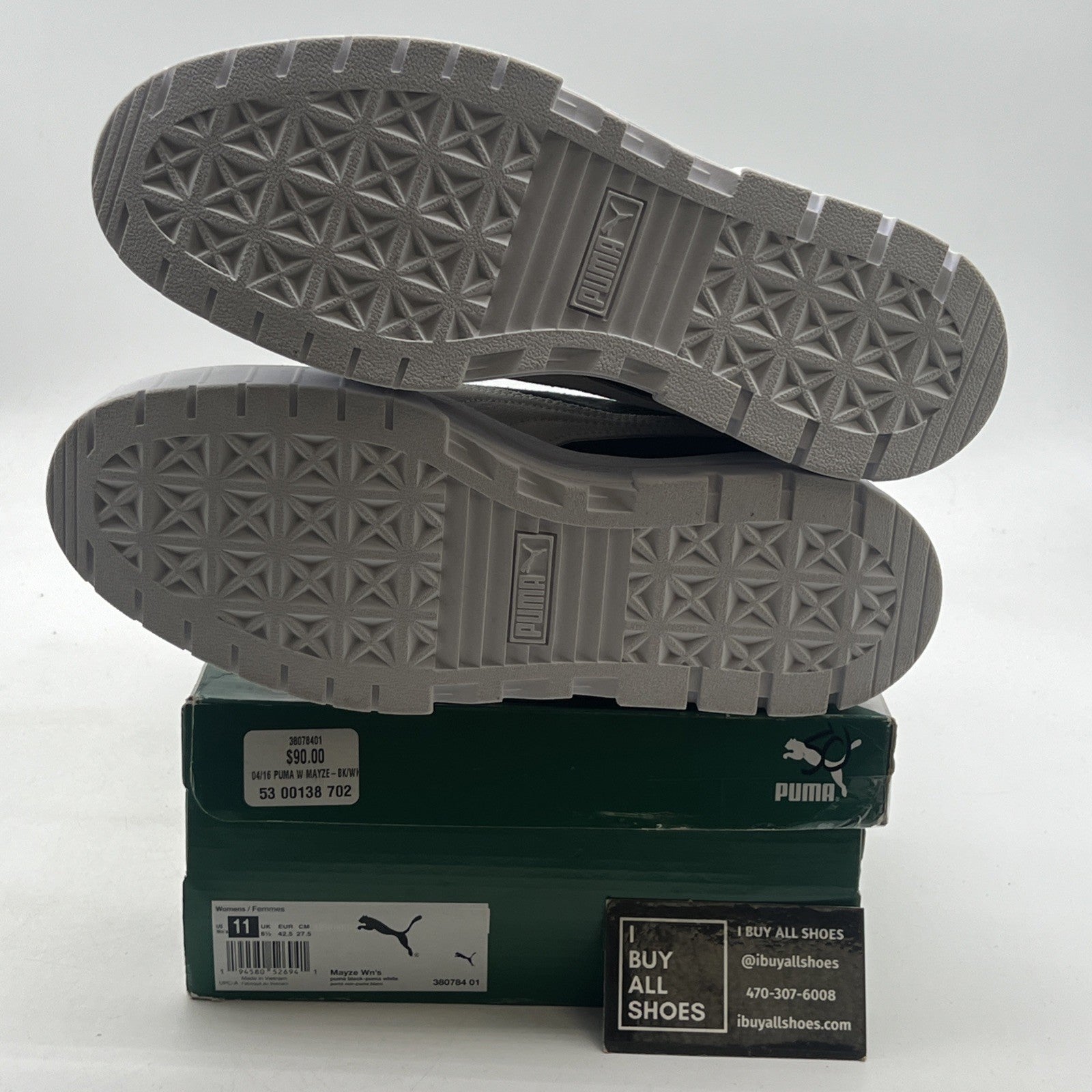 Size 11 - PUMA Mayze Black White W (380784-01)