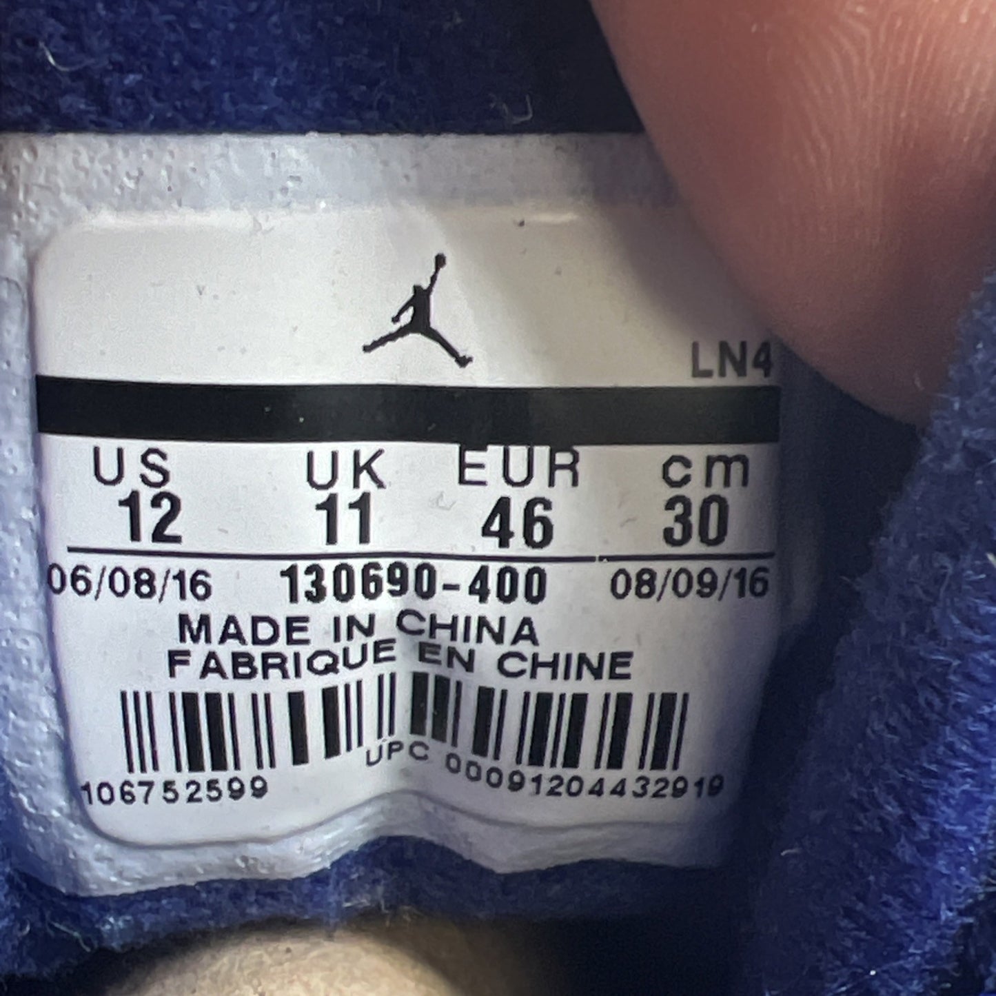 Size 12 - Air Jordan 12 Retro Deep Royal (130690-400)