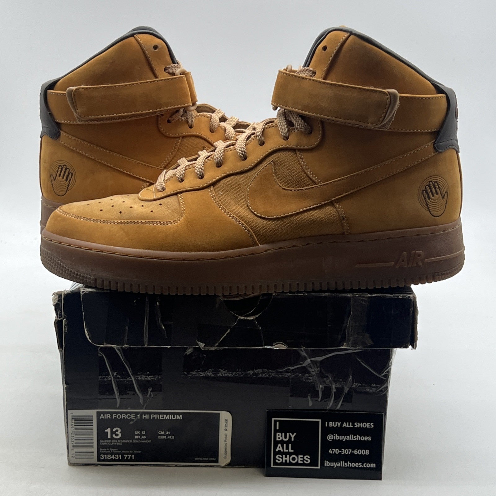 Size 13 - Nike Bobbito Garcia x Air Force 1 High Gold (318431-771)