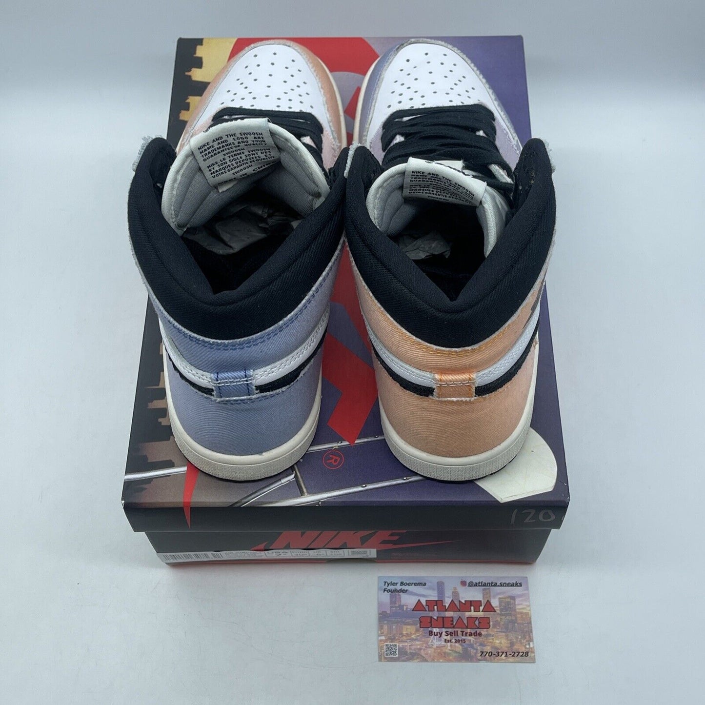 Size 7.5 - Air Jordan 1 Retro OG High Skyline Purple Pink Orange (DX0054-805)