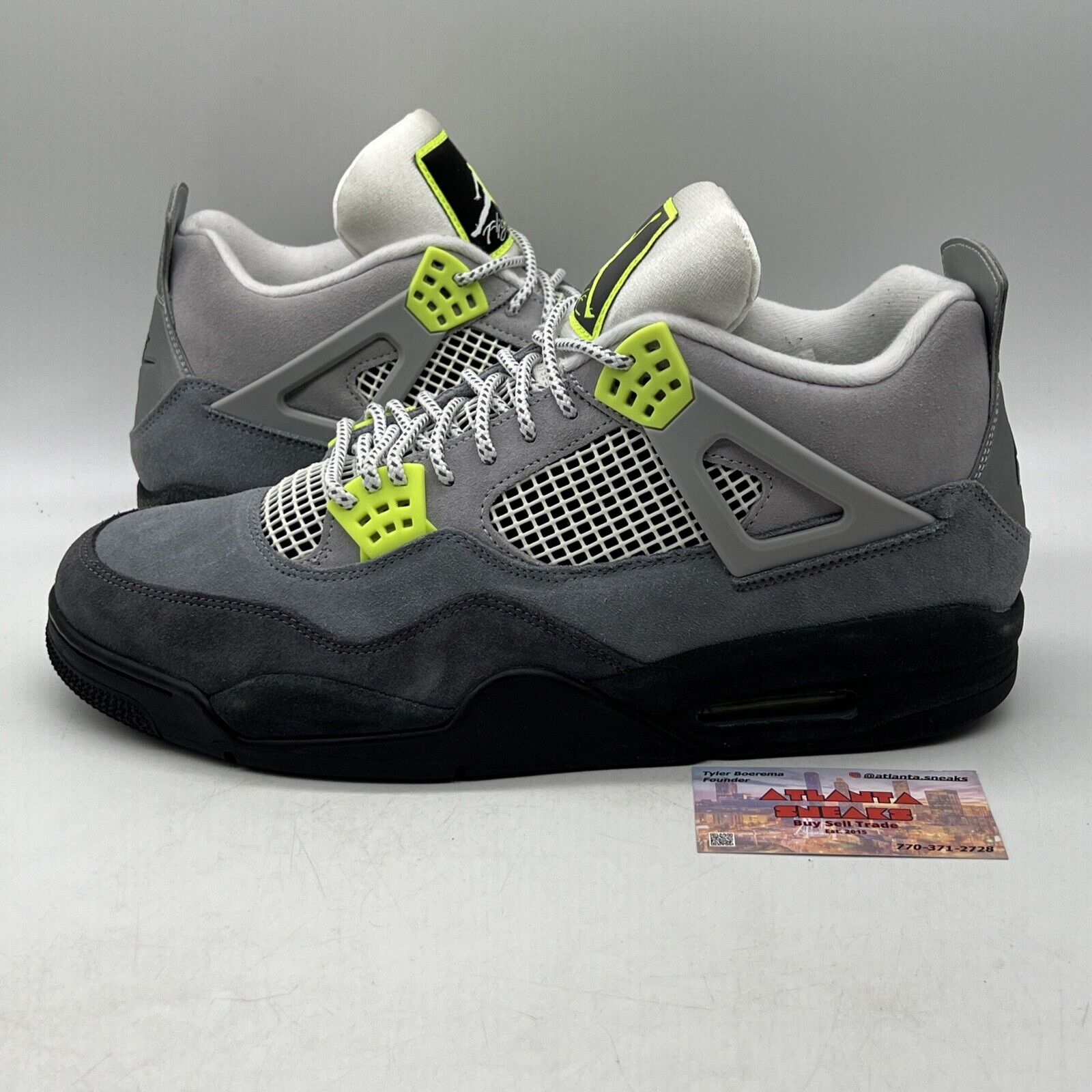 Size 14 - Jordan 4 Retro SE Mid Neon 95 Grey White (CT5342-007)