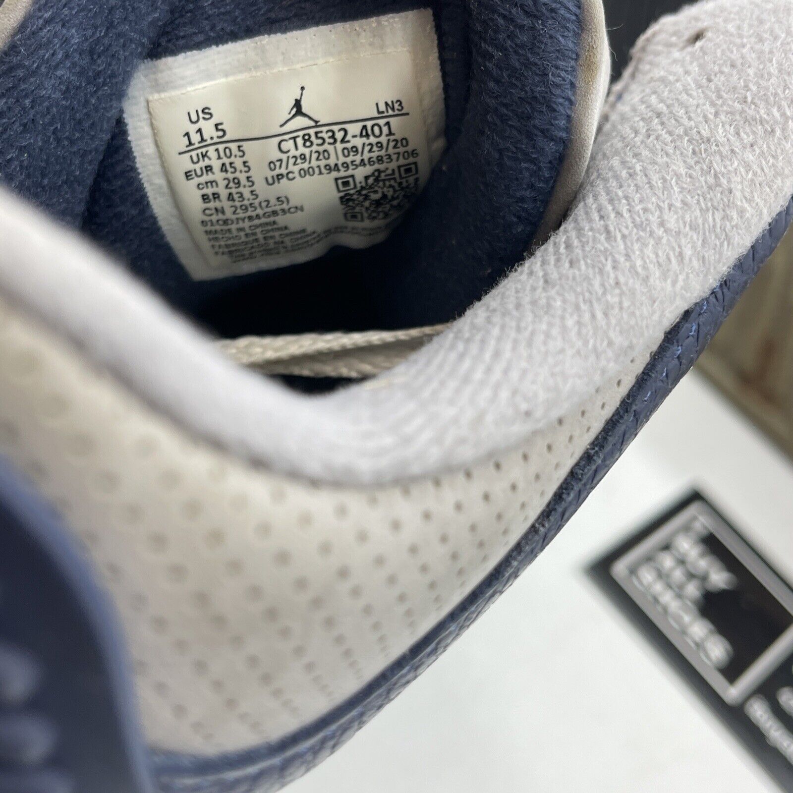 Size 11.5 - Jordan 3 Retro Blue White Grey Suede Leather (CT8532-401)