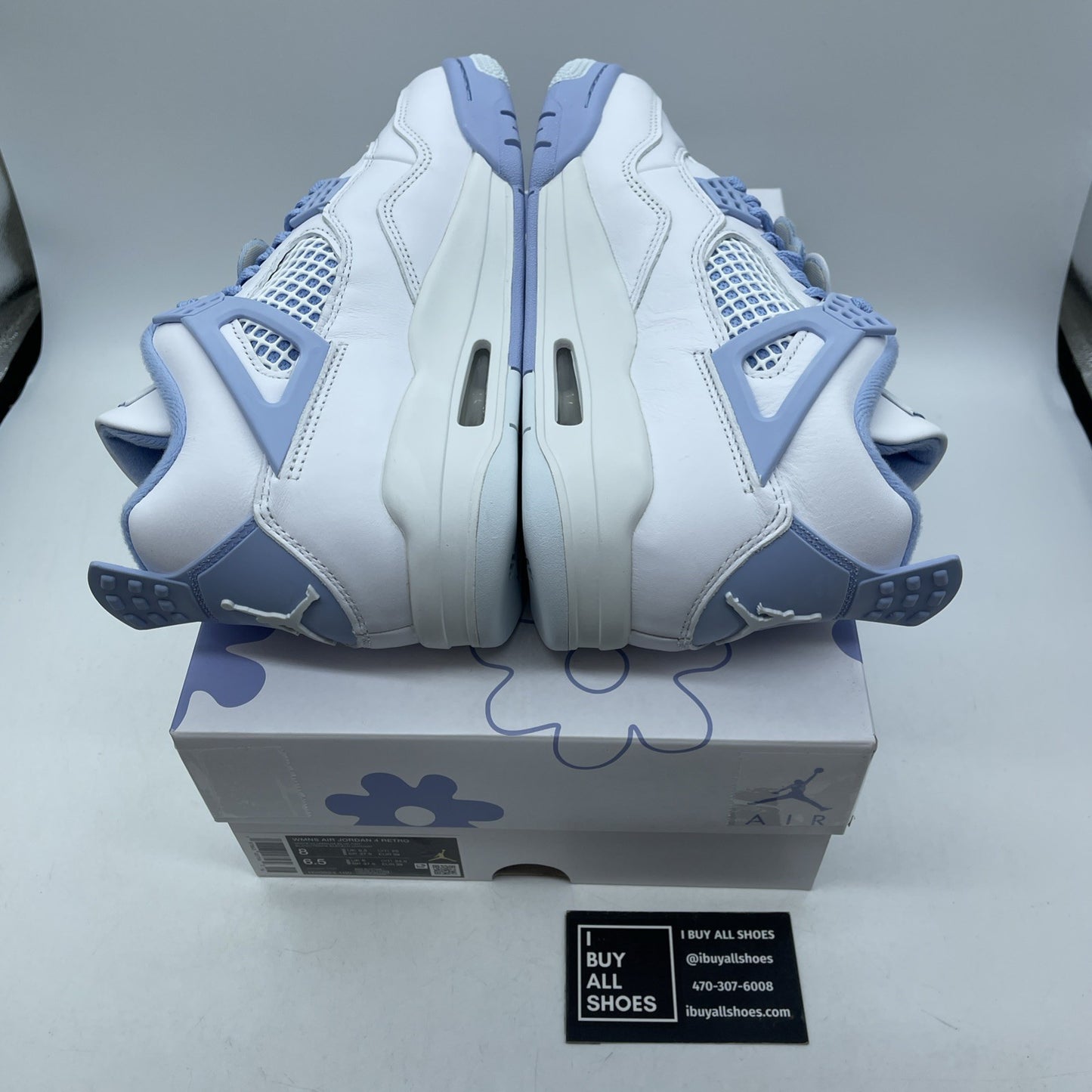 Size 8W - Air Jordan 4 Retro Forget Me Not Blue White Leather (HV0823-100)