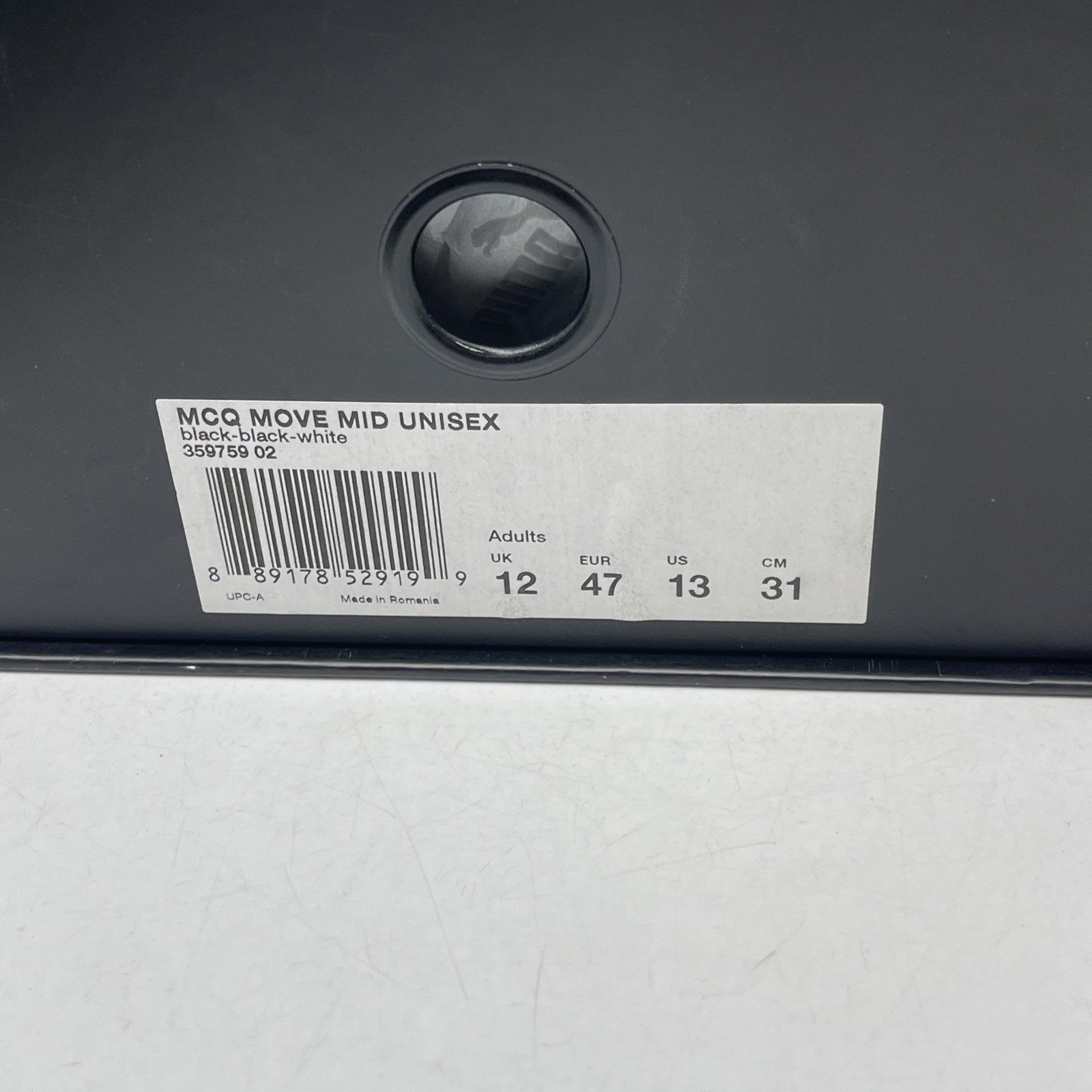 Size 13 - PUMA Move Mid x Alexander McQueen Black (359759-02)