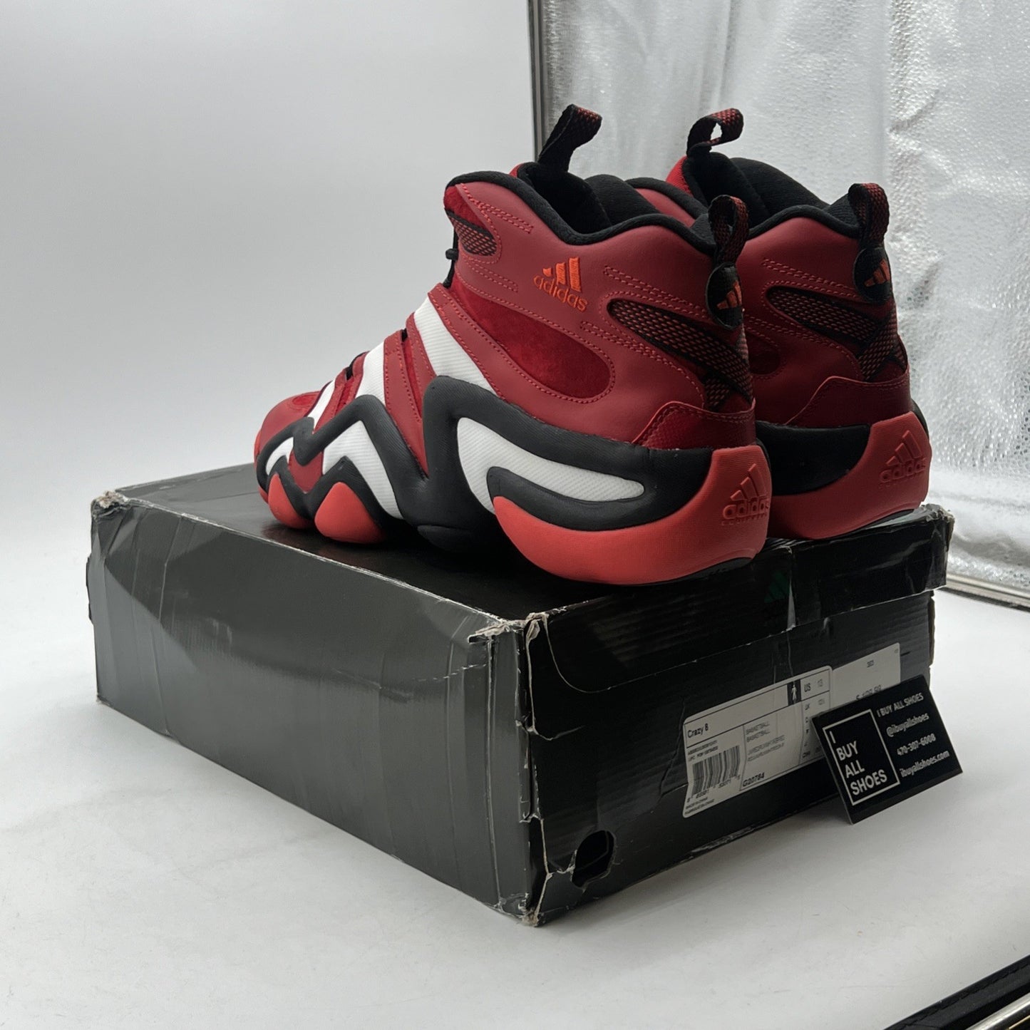 Size 13 - adidas Crazy 8 Retro Red White Black (G20784)