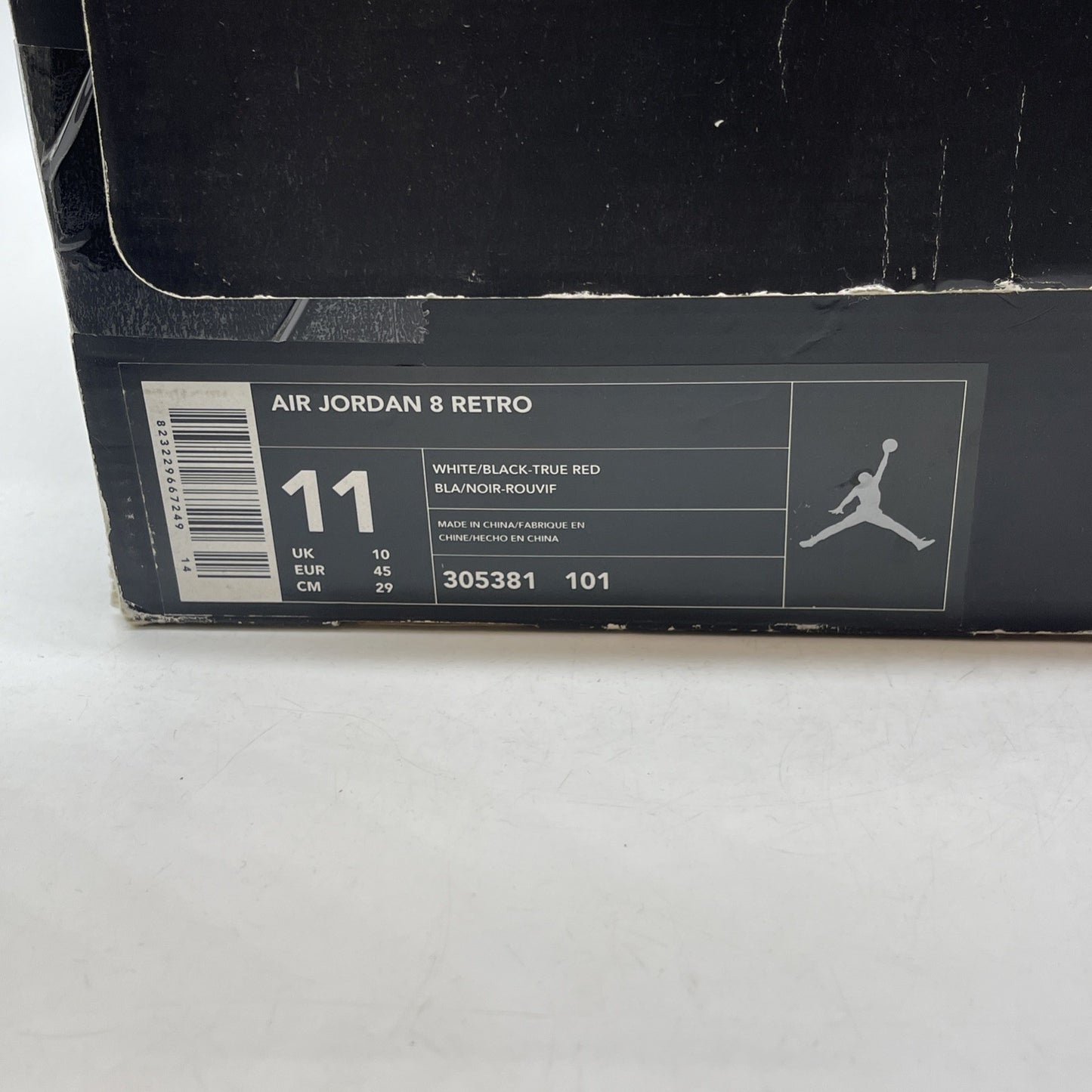 Size 11 - Air Jordan 8 Retro 2003 Bugs Bunny White Grey Suede Leather 305381-101
