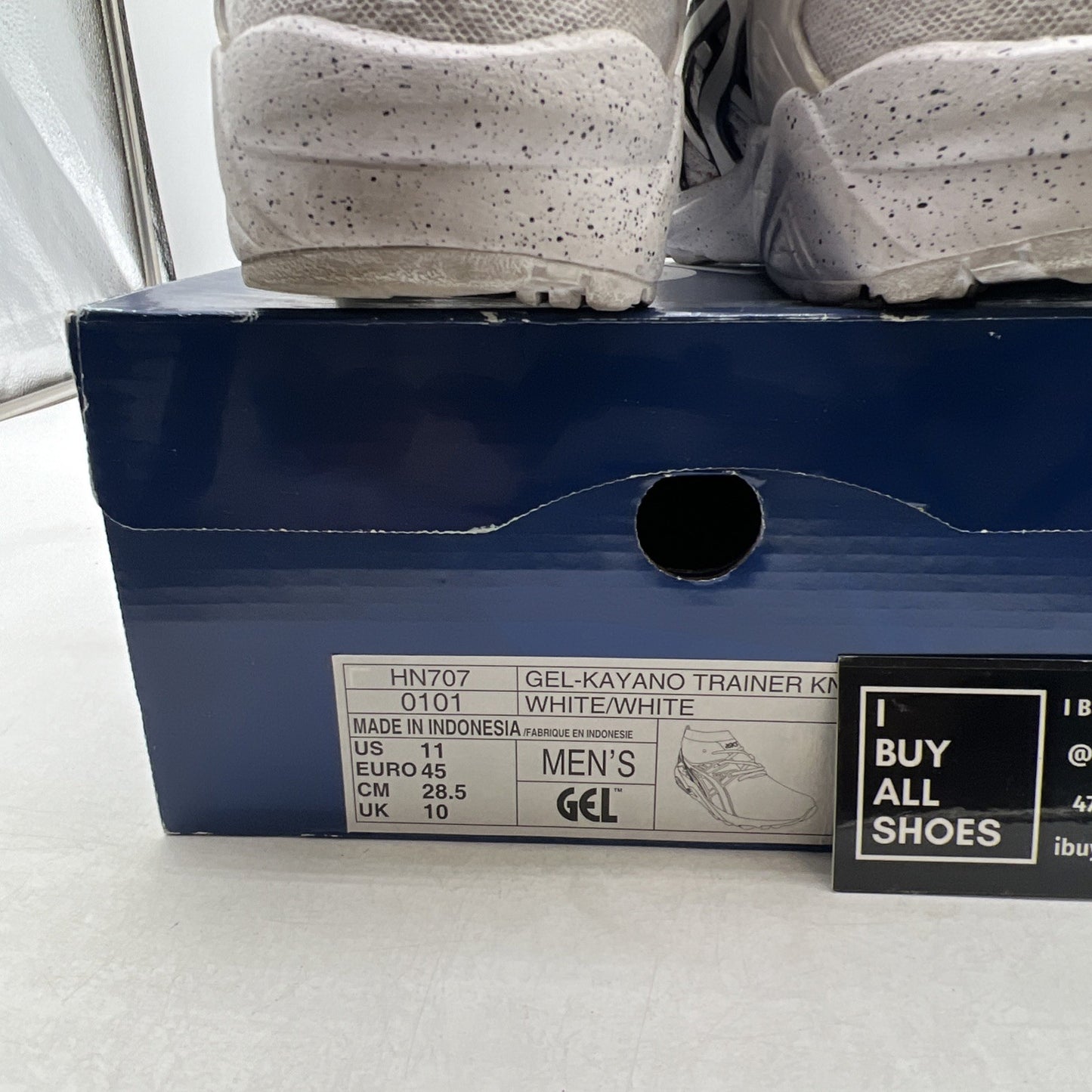 Size 11 - Asics Gel Kayano Trainer Knit MT White (HN707-0101)