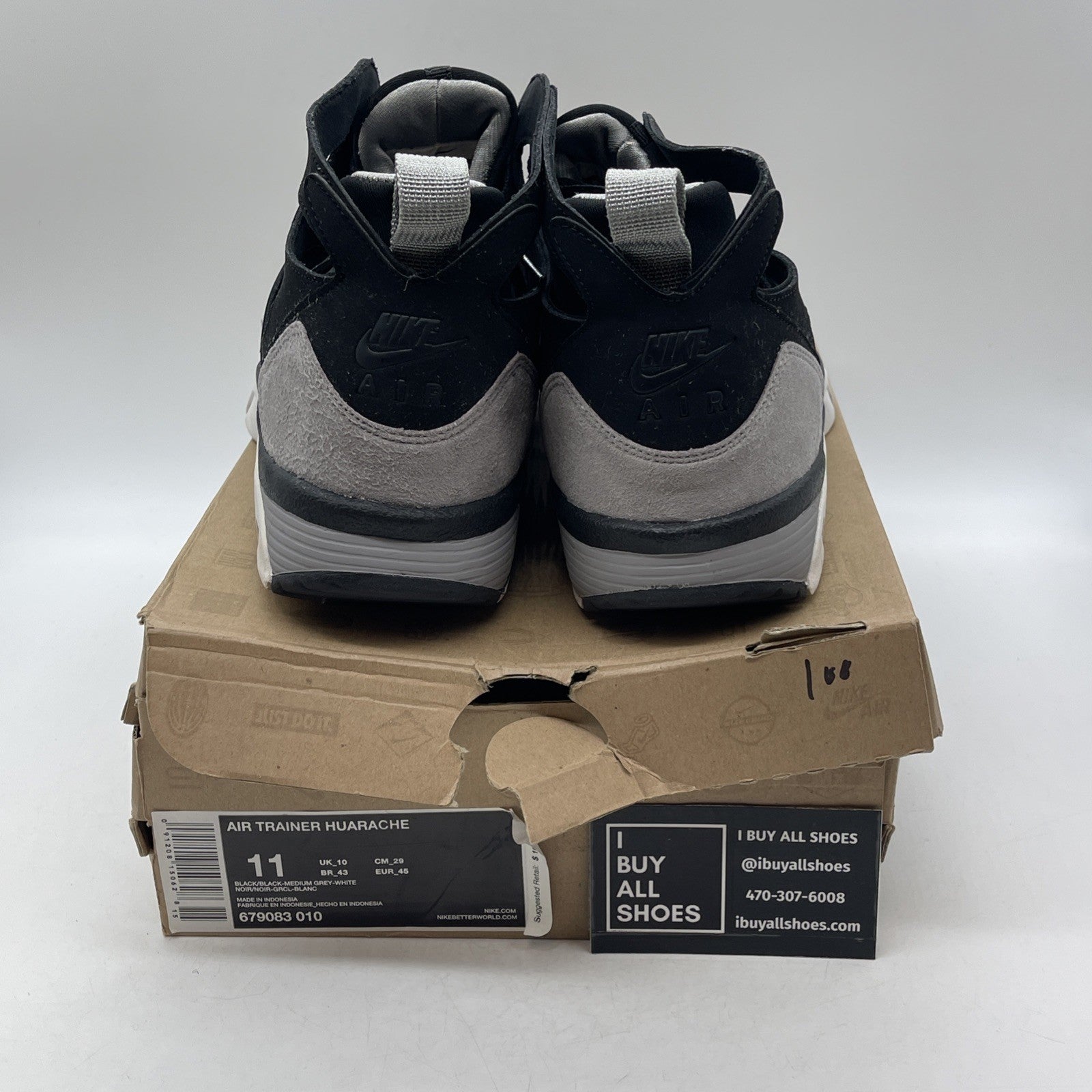 Size 11 - Nike Air Trainer Huarache Black (679083-010)