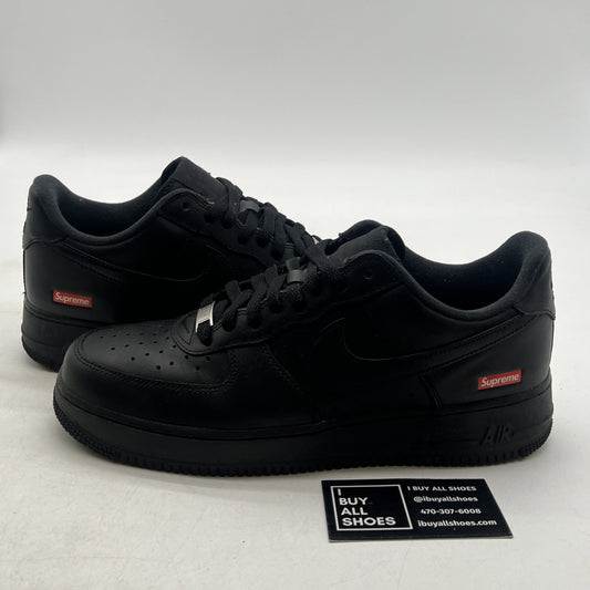Size 9 - Nike Air Force 1 Low x Supreme Box Logo - Black (CU9225-001)