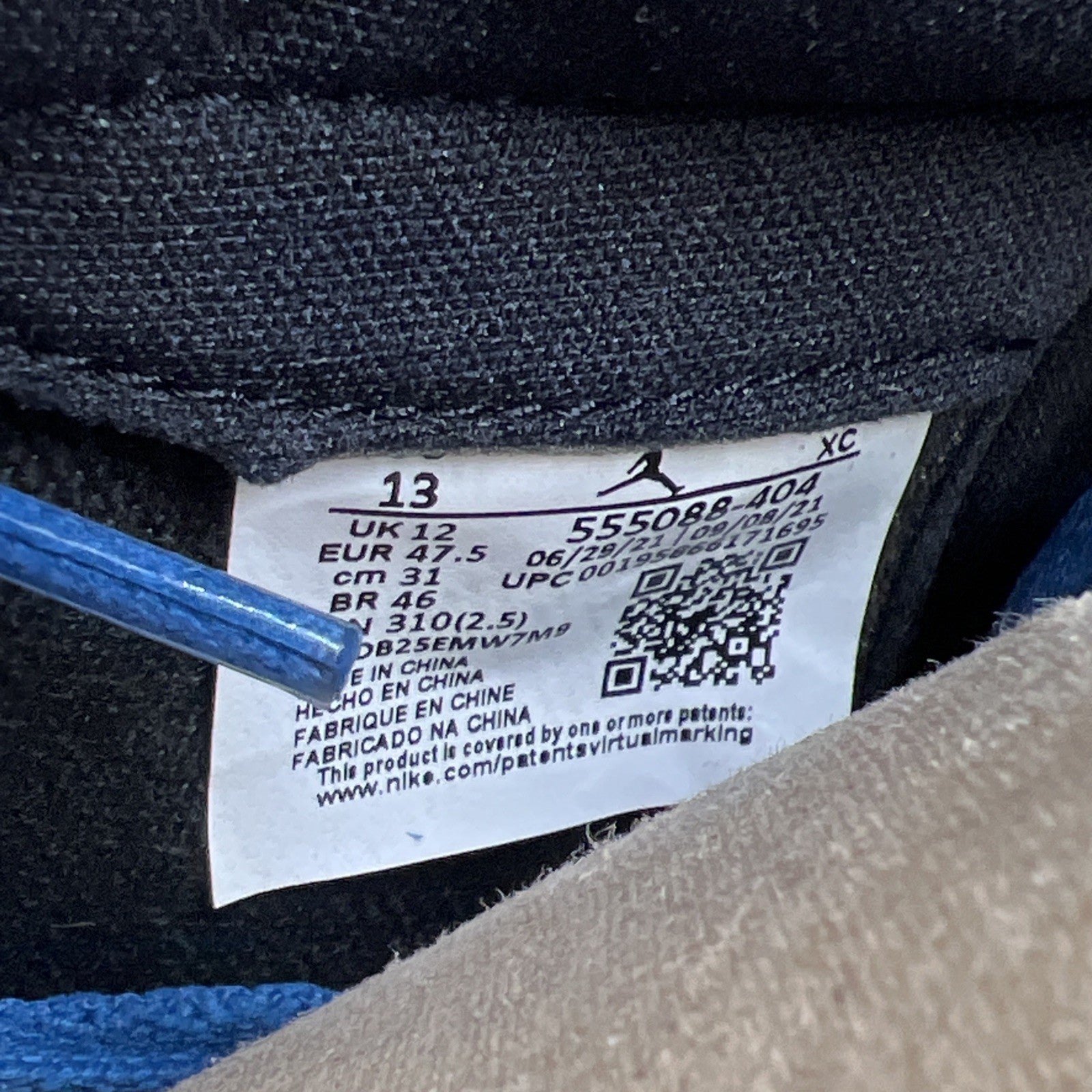 Size 13 - Air Jordan 1 Retro OG High Dark Marina Blue (555088-404)