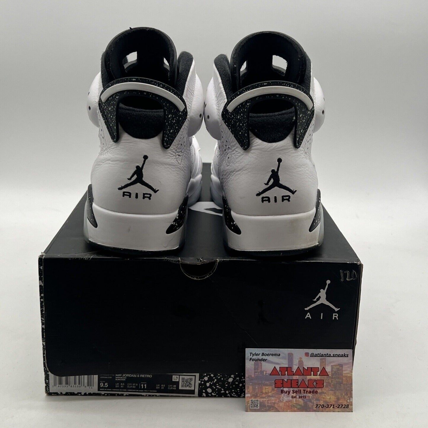 Size 9.5 - Air Jordan 6 Retro Reverse Oreo (CT8529-112)