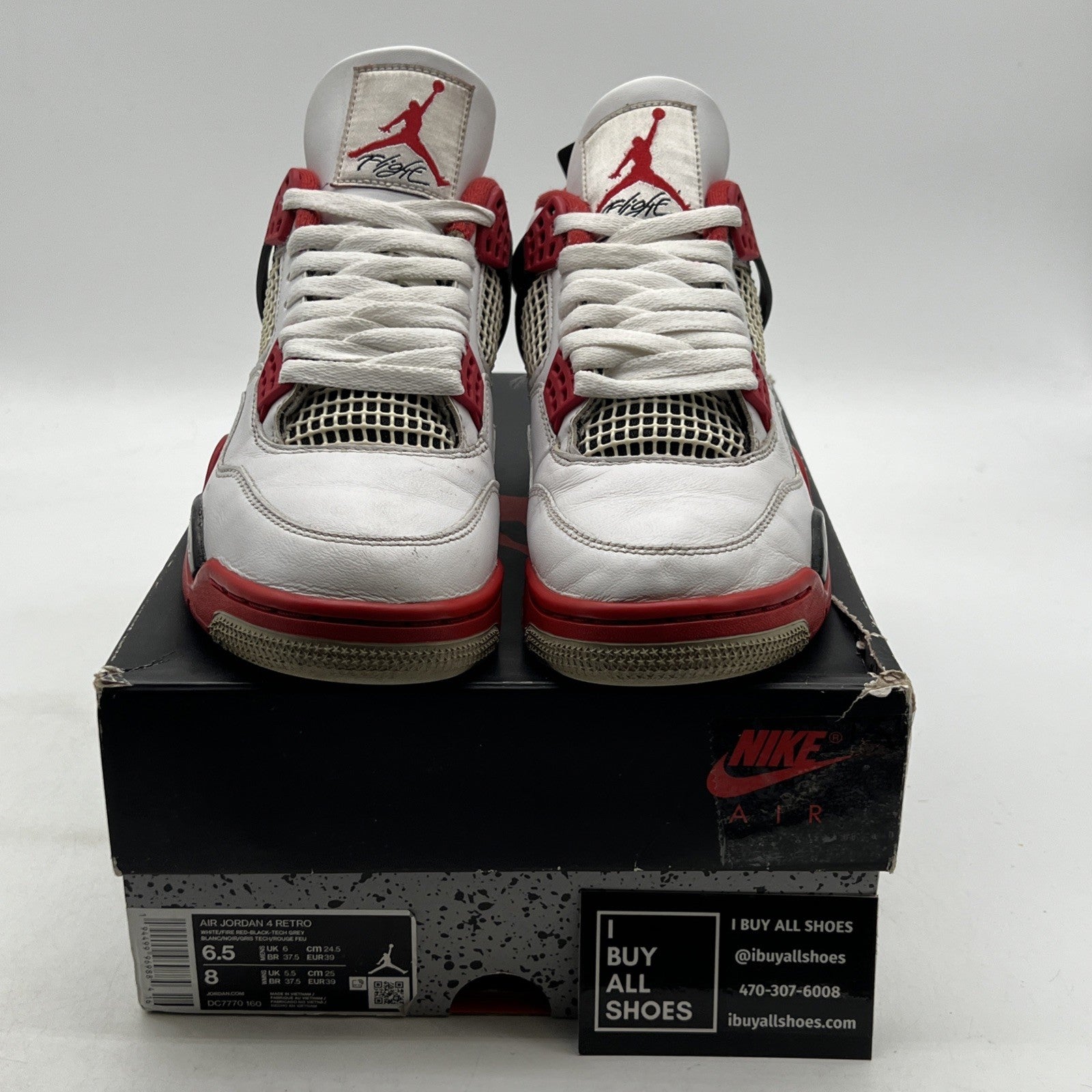 Size 6.5 - Air Jordan 4 Retro OG Mid Fire Red (DC7770-160)