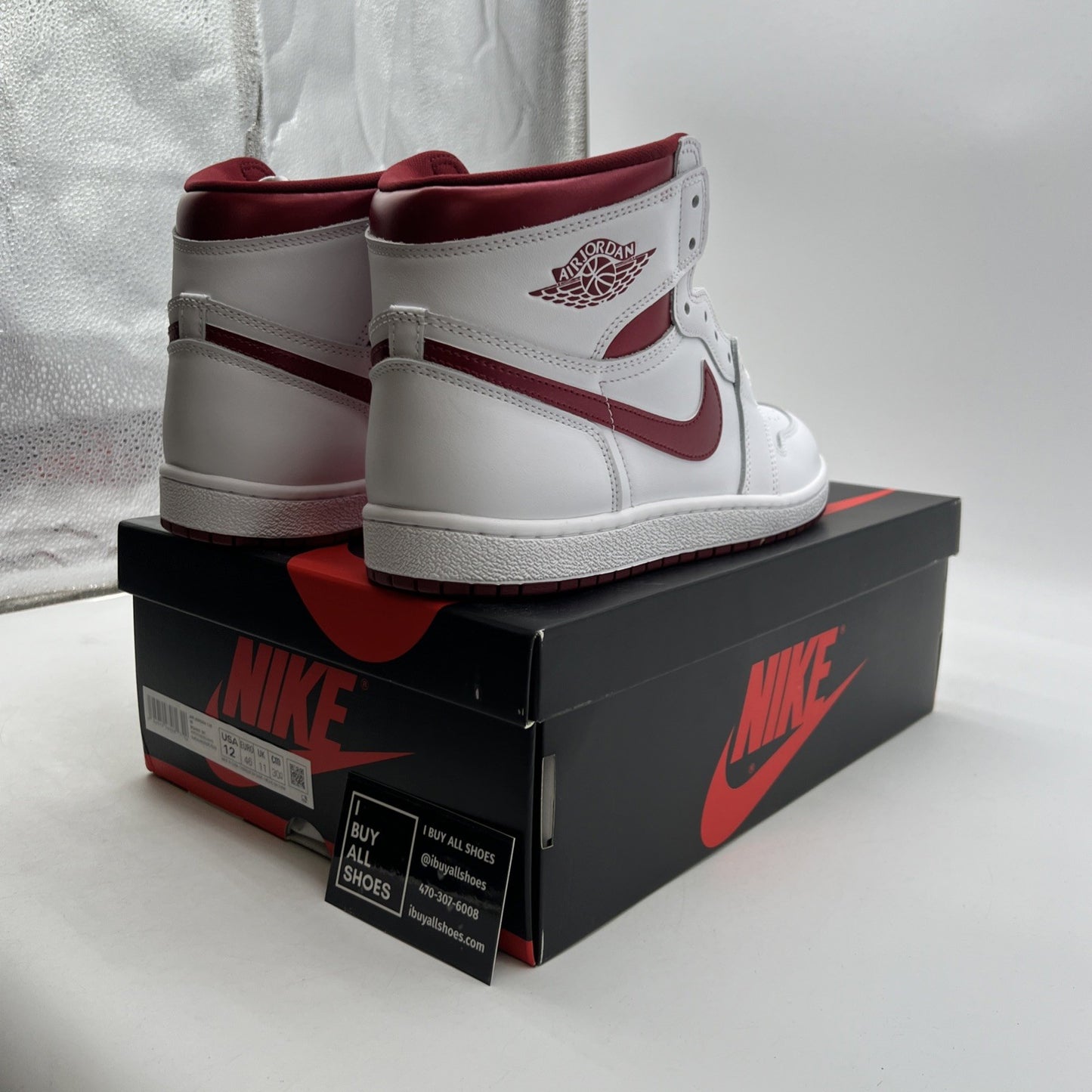Size 12 - Air Jordan 1 Retro '85 OG High Metallic Burgundy (BQ4422-161)
