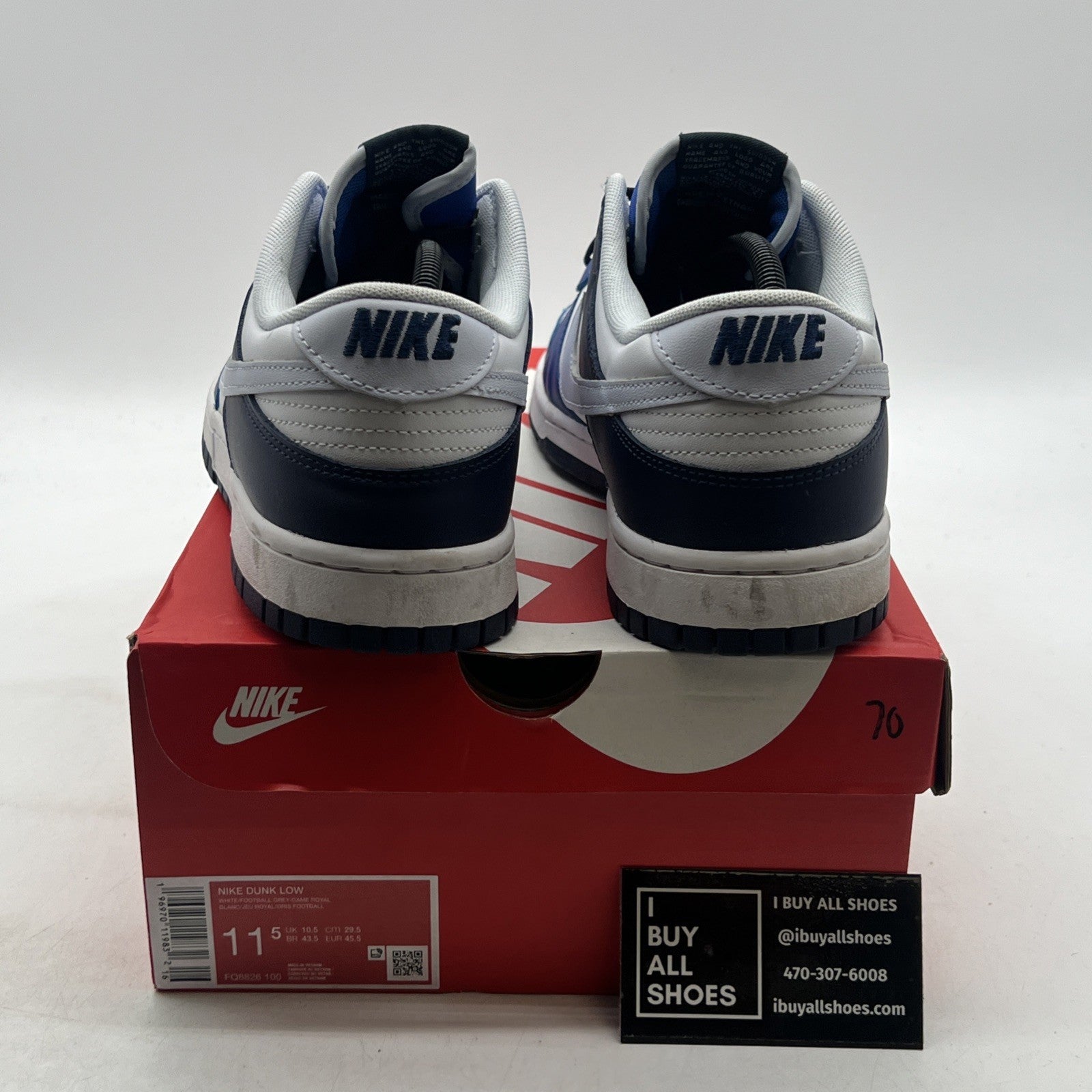 Size 11.5 - Nike Dunk Low Game Royal Navy (FQ8826-100)