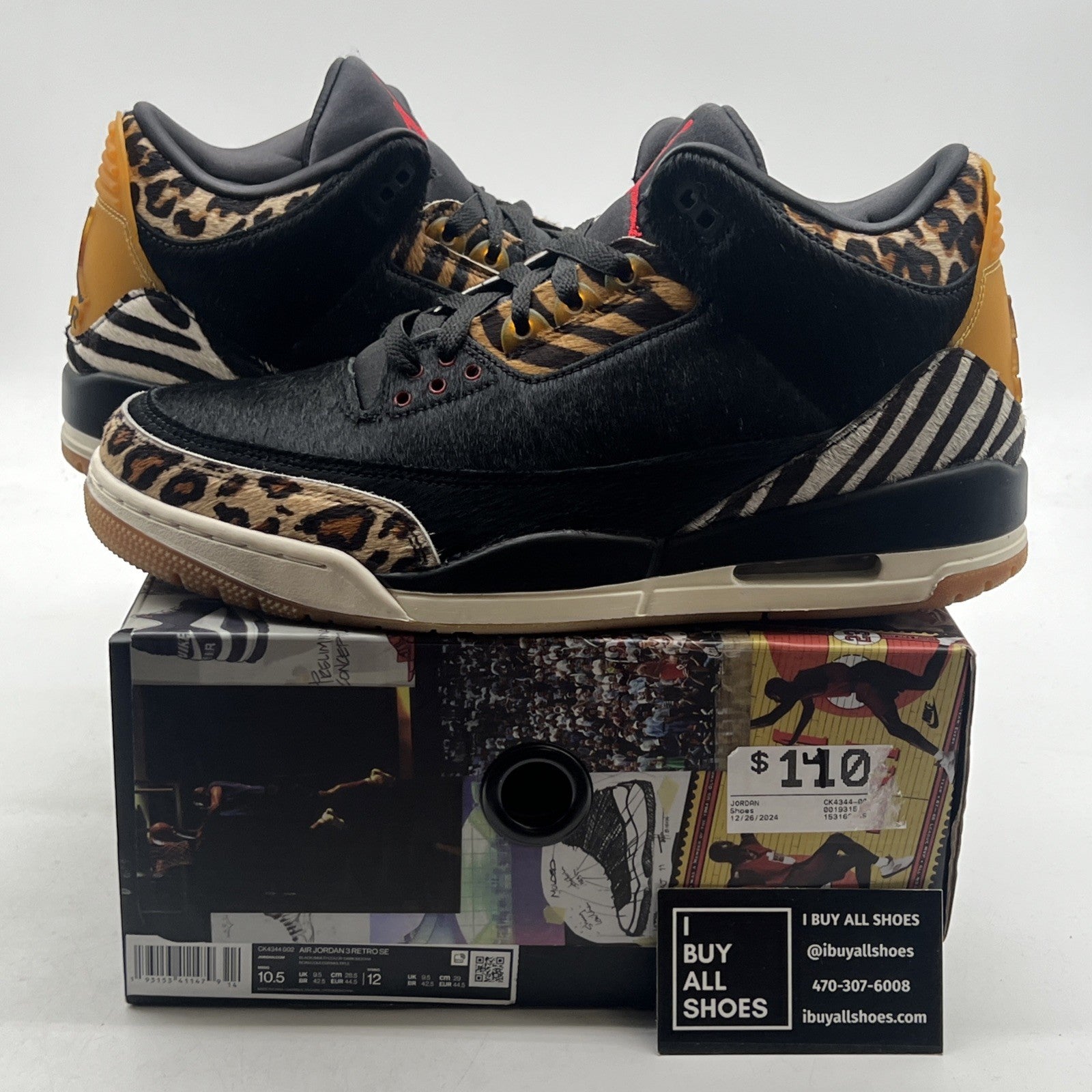 Size 10.5 - Air Jordan 3 Retro SE Animal Instinct (CK4344-002)