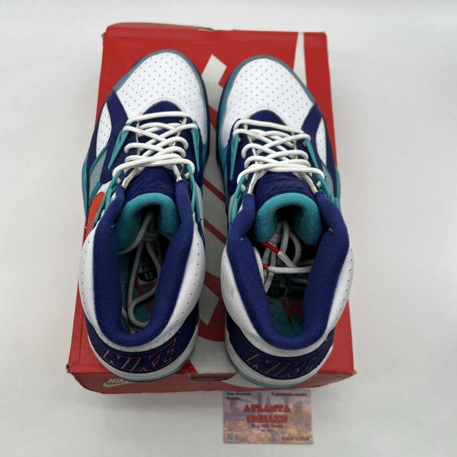 Size 9.5 - Nike Air Trainer SC High Miami Dolphins Purple Leather (CW6023-401)