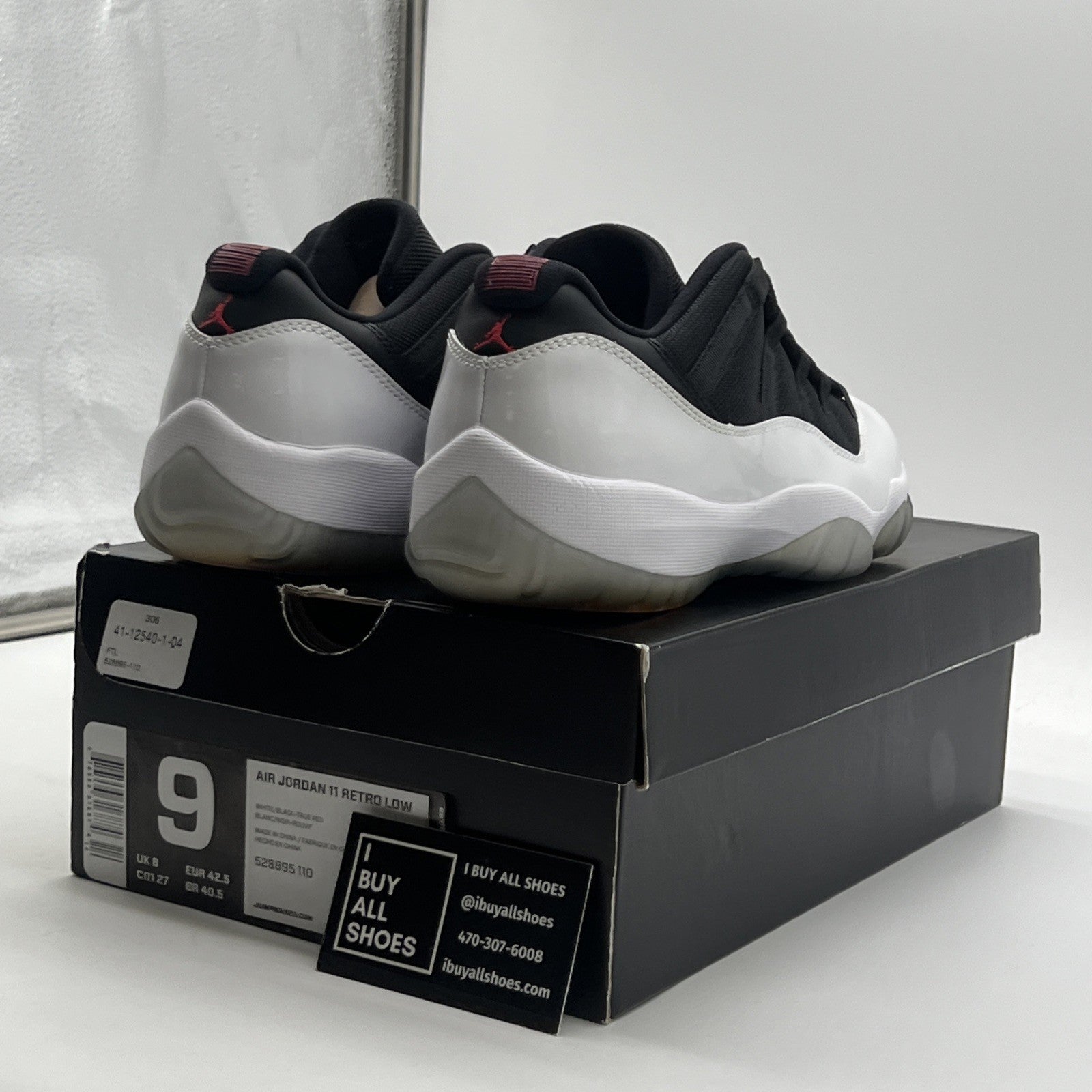 Size 9 - Air Jordan 11 Retro Low Tuxedo (528895-110)