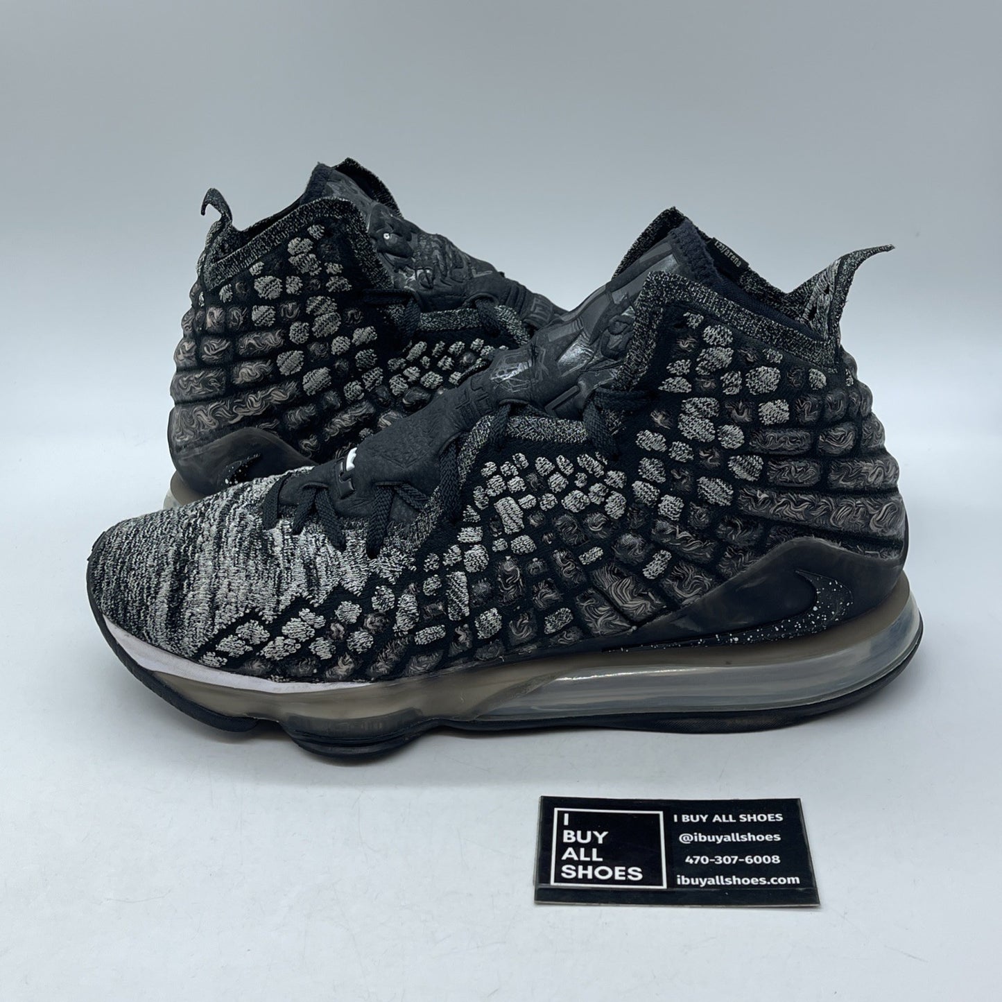 Size 12 - Nike LeBron 17 In The Arena Black White Suede (BQ3177-002)