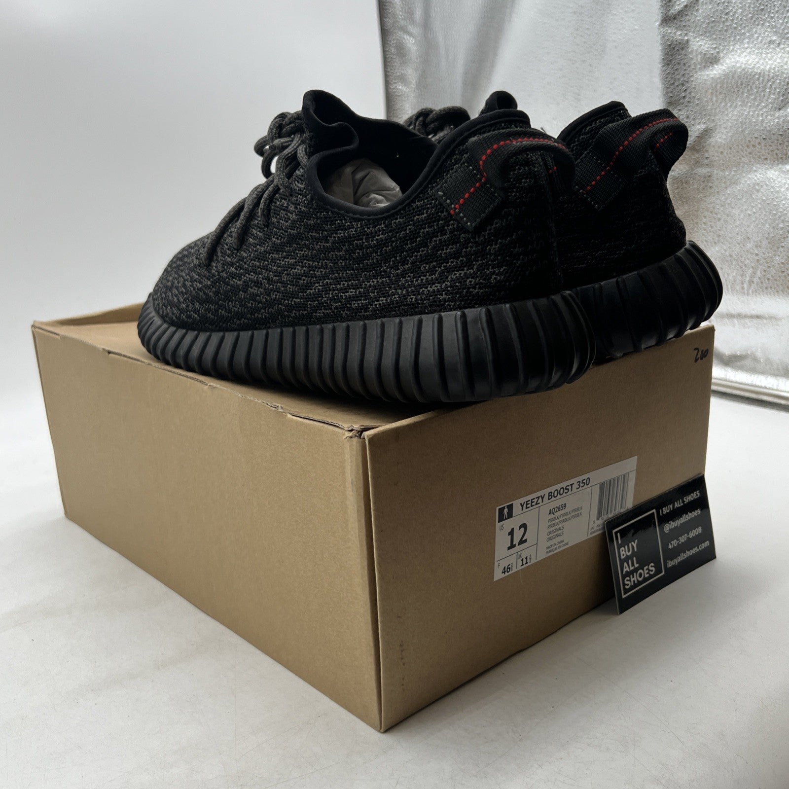 Size 12 - adidas Yeezy Boost 350 2015 Pirate Black (AQ2659)